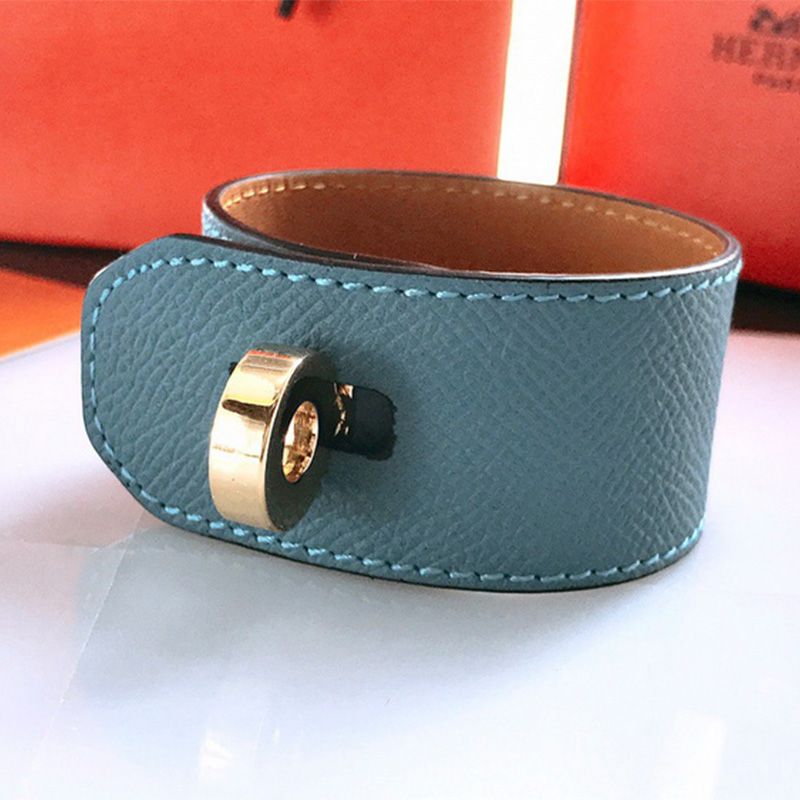 Hermes Turn-Lock Bracelets Box Calfskin Gold Hardware