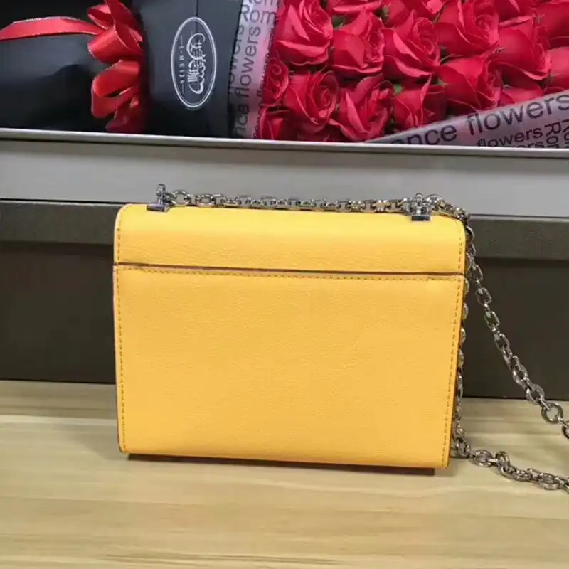 Affordable Hermes Verrou Chaine Mini Bag Goatskin Palladium Hardware In Yellow