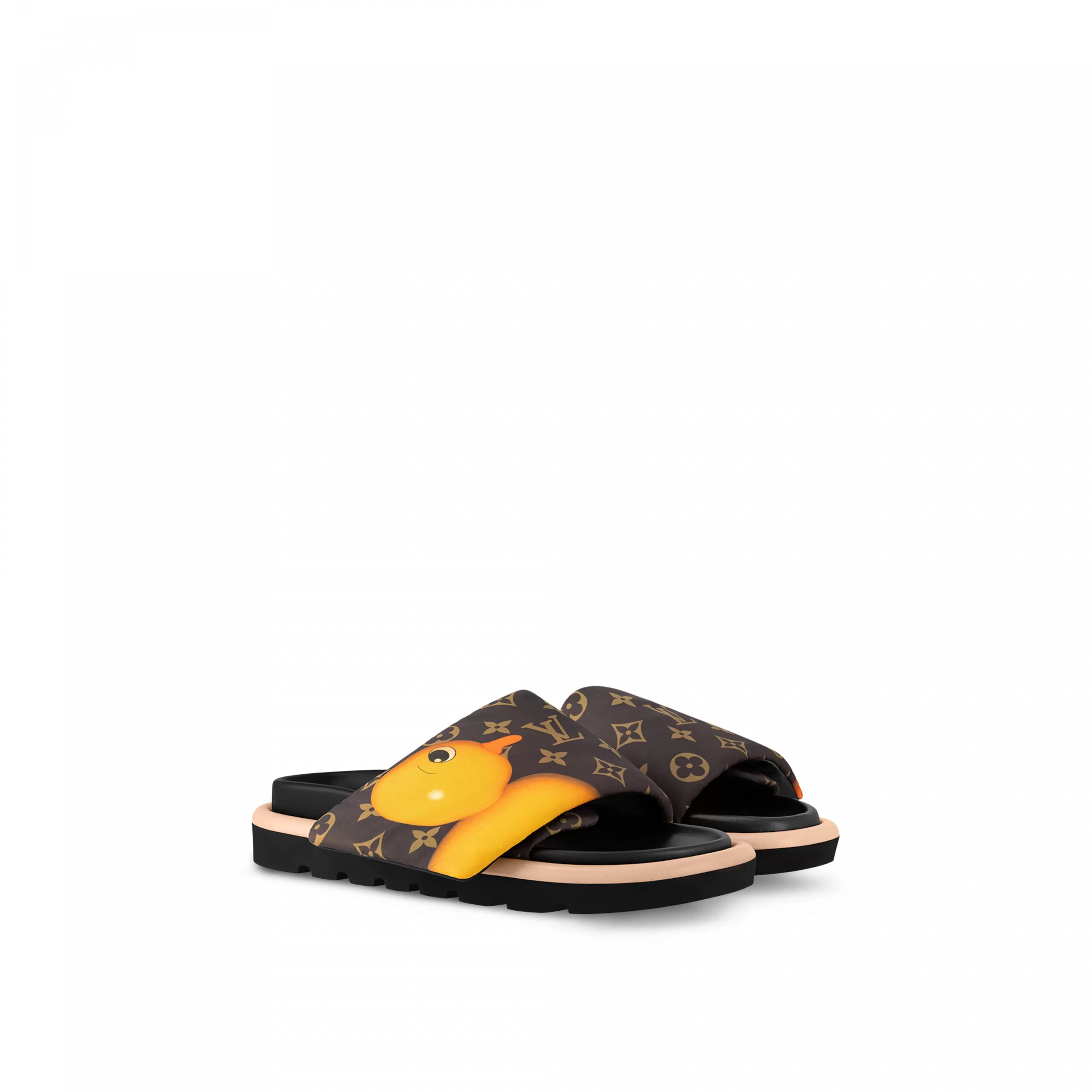 Mcqueen menswear Bagsaaa 1AD3AU Pool Pillow Flat Comfort Mule Monogram