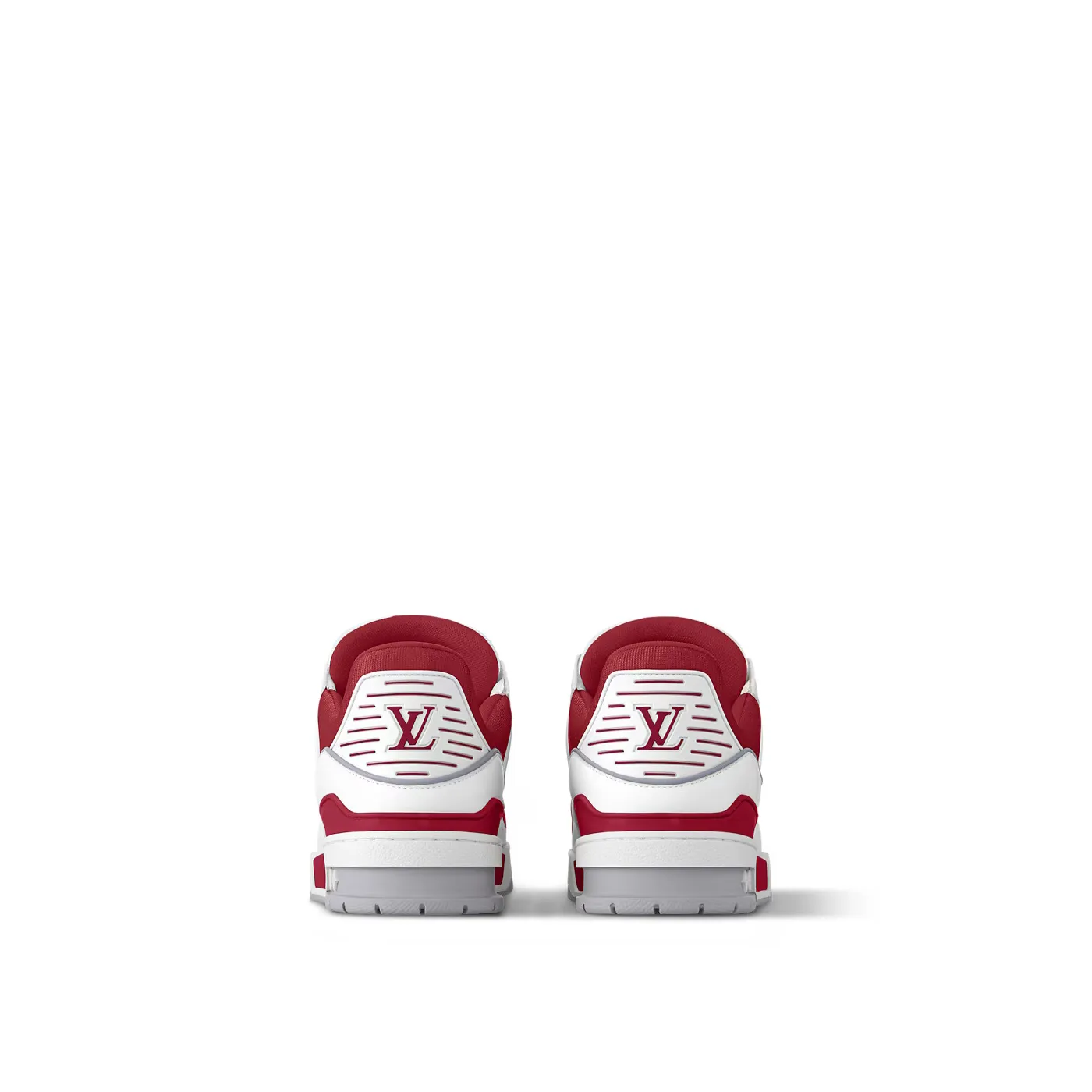 Lv shirt replica Bagsaaa 1ADHT6 LV Trainer Sneaker Sari Red