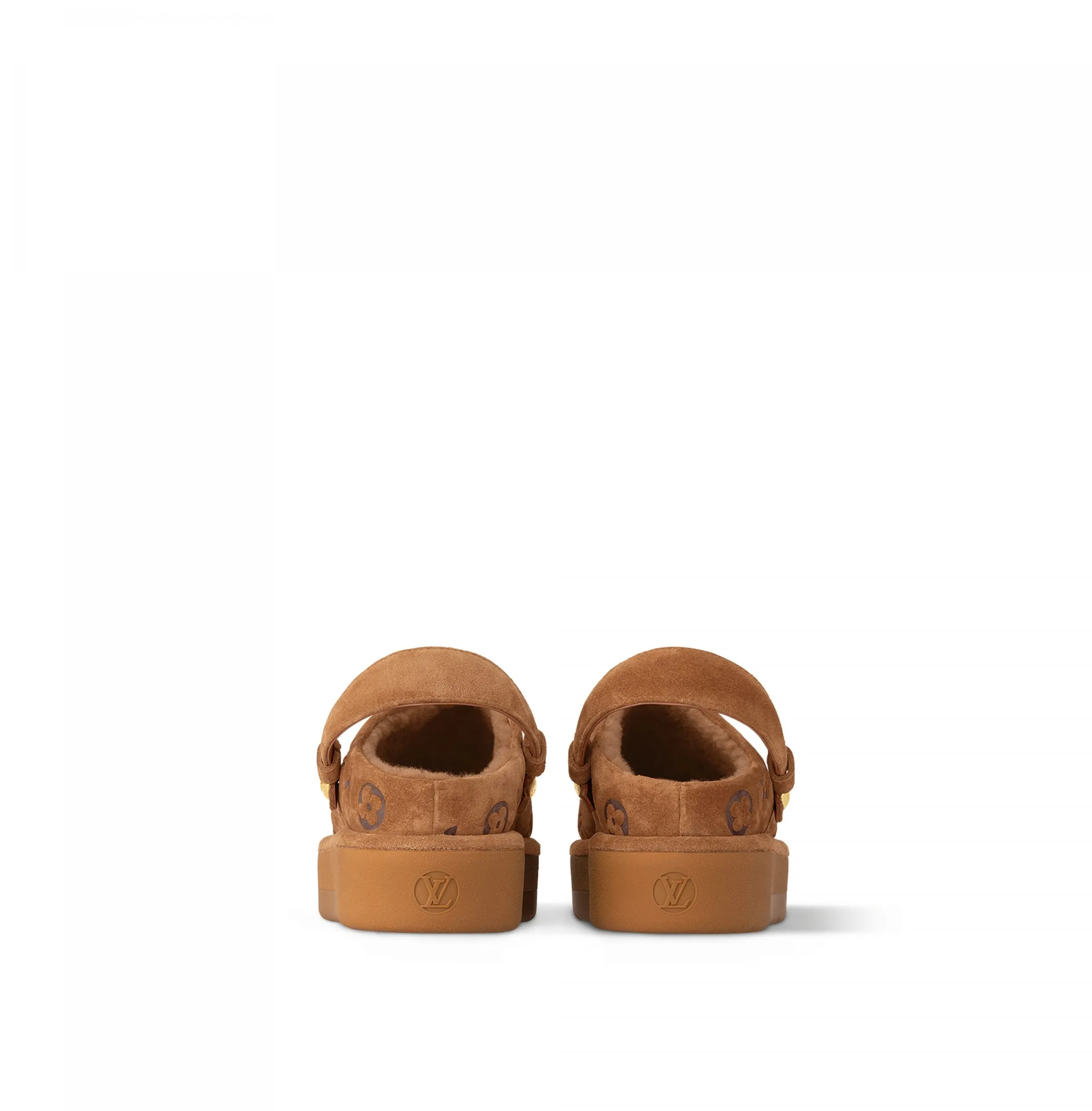 Lv shirt replica Bagsaaa Aspen Platform Clog Brown 1ACHWJ