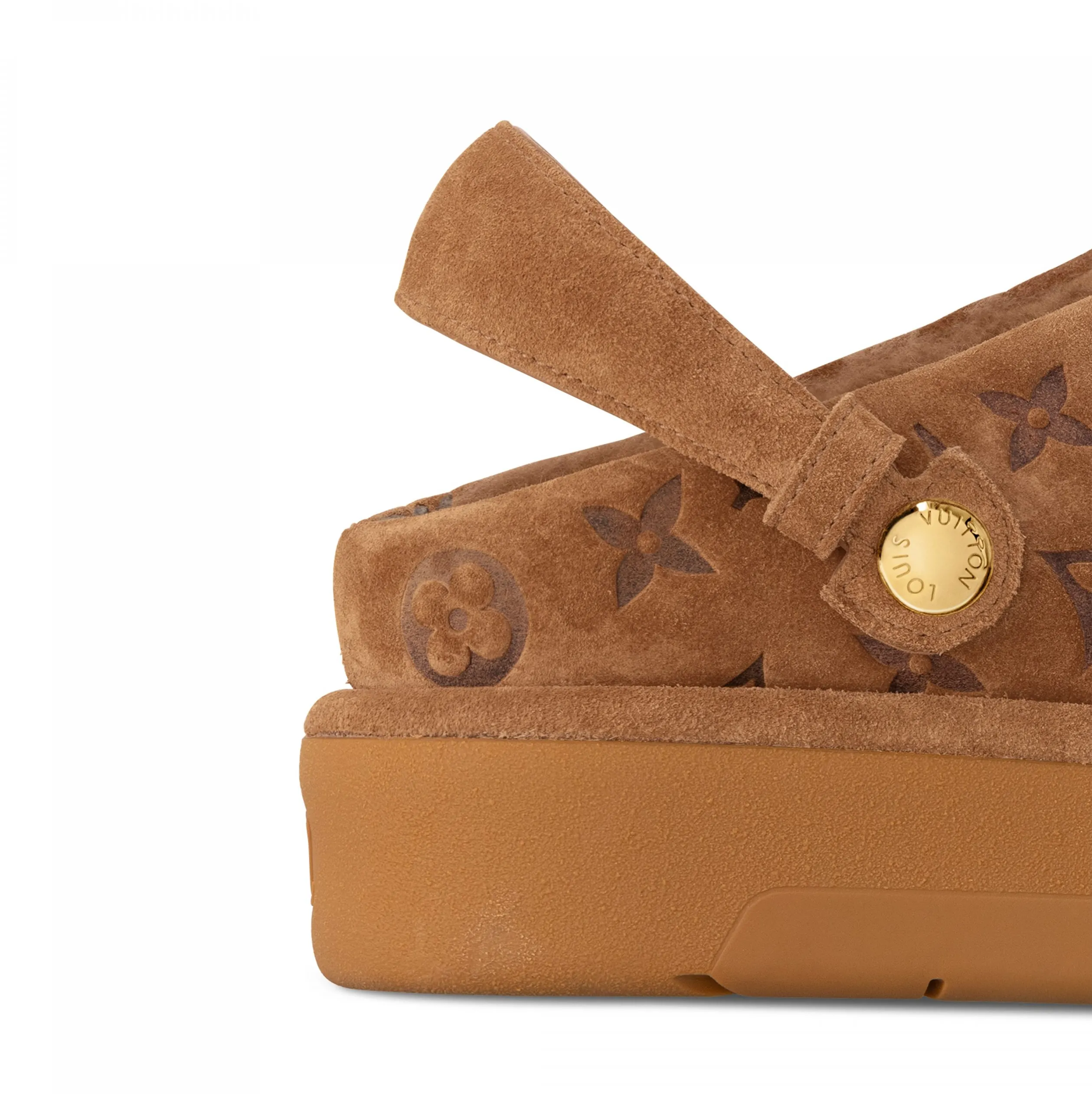 Lv shirt replica Bagsaaa Aspen Platform Clog Brown 1ACHWJ