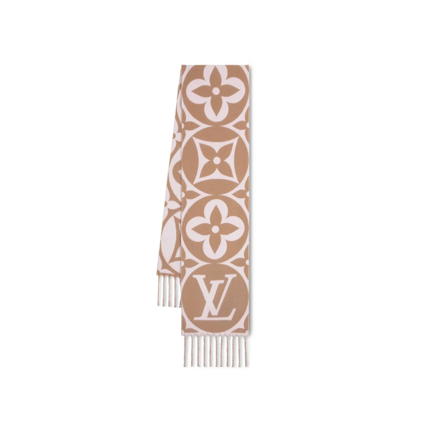 Original chanel store Bagsaaa Beige Rose M79213 FLIGHT MODE LV Medallion Scarf