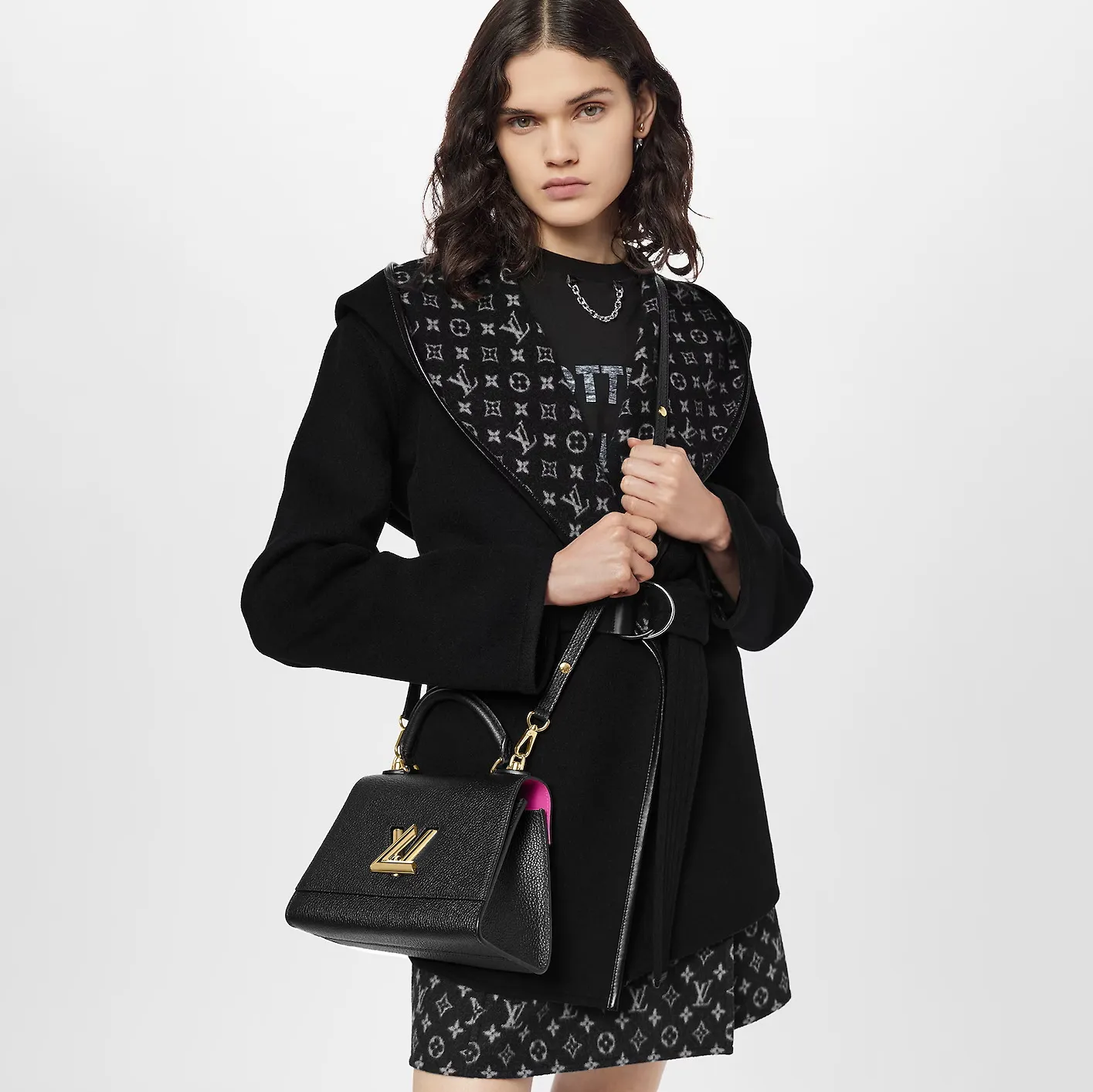Replica goyard tote Bagsaaa Black M57093 Twist One Handle PM