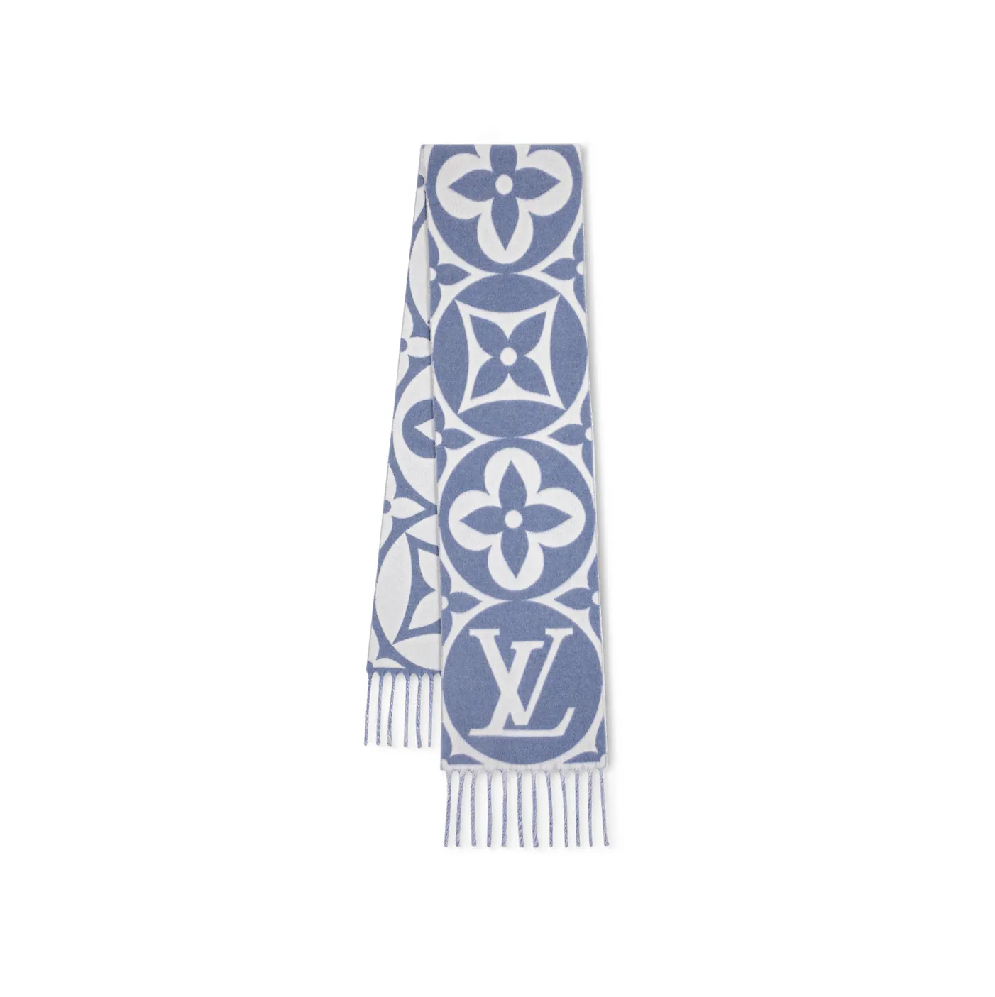 Iv belts replica Bagsaaa Blue M79214 FLIGHT MODE LV Medallion Scarf