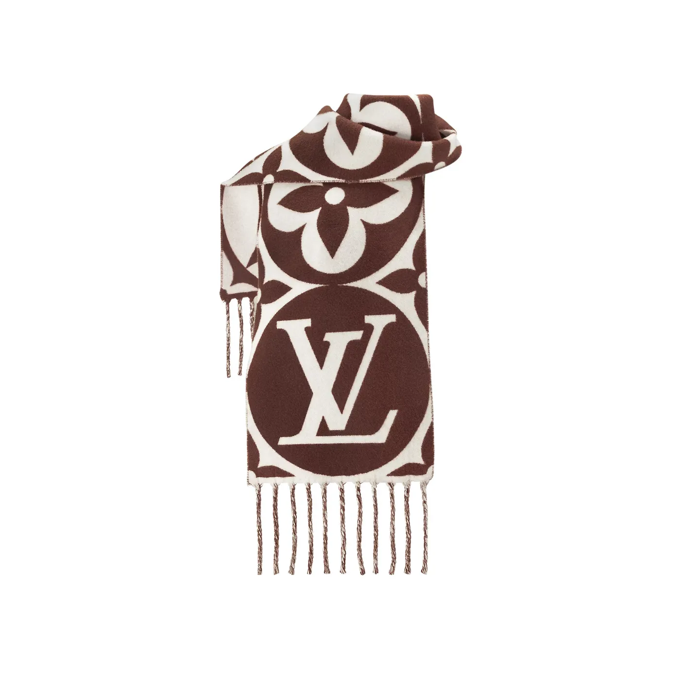 Bagsaaa Brown M79215 FLIGHT MODE LV Medallion Scarf