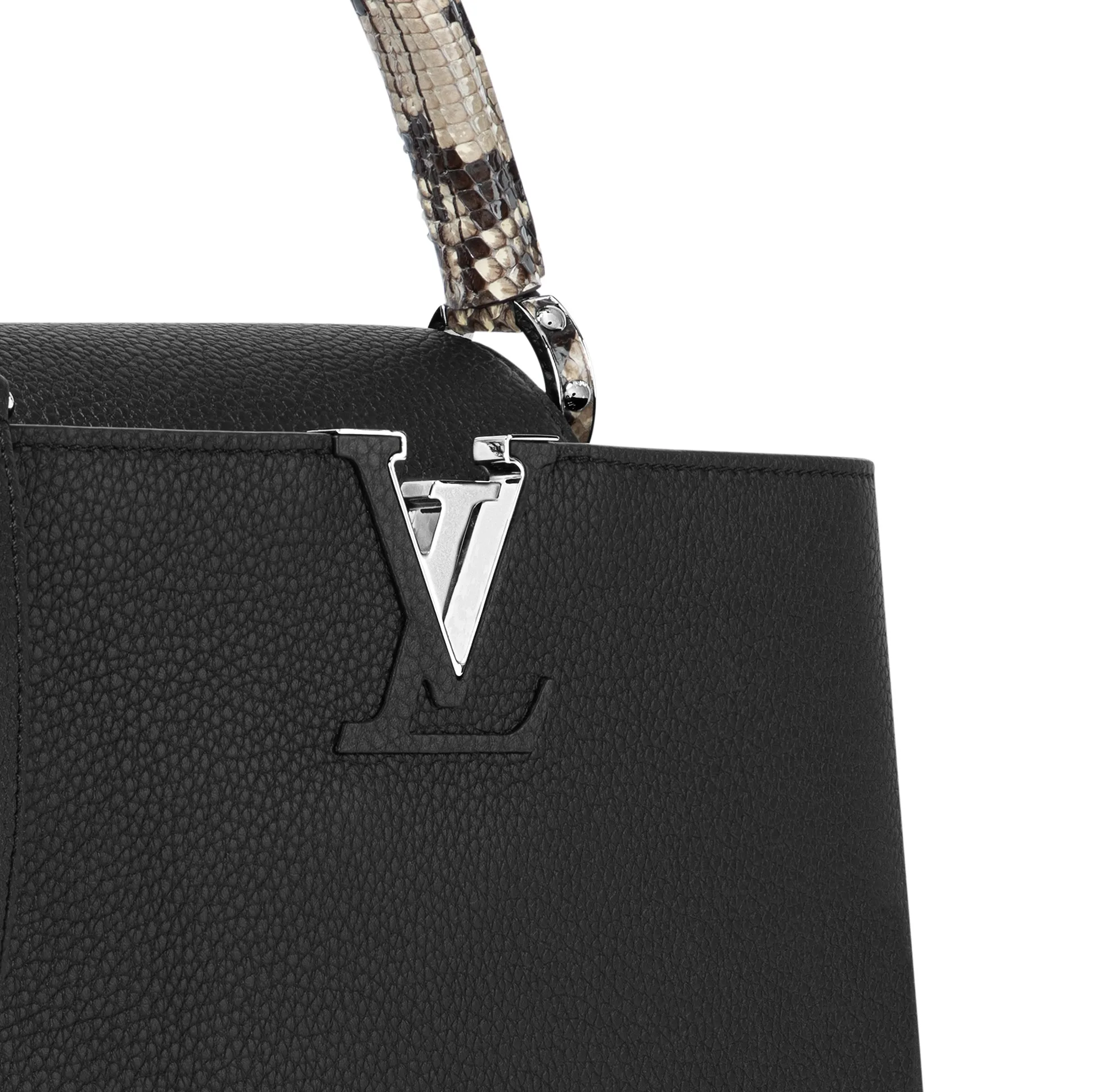 Lv shoes replica Bagsaaa Capucines MM Black N92800