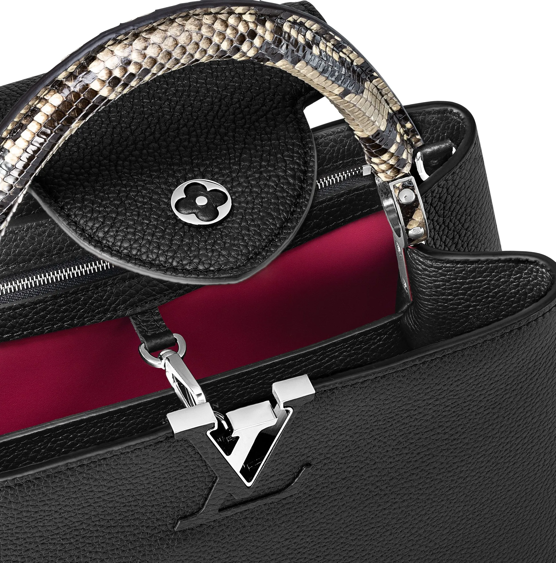 Lv shoes replica Bagsaaa Capucines MM Black N92800