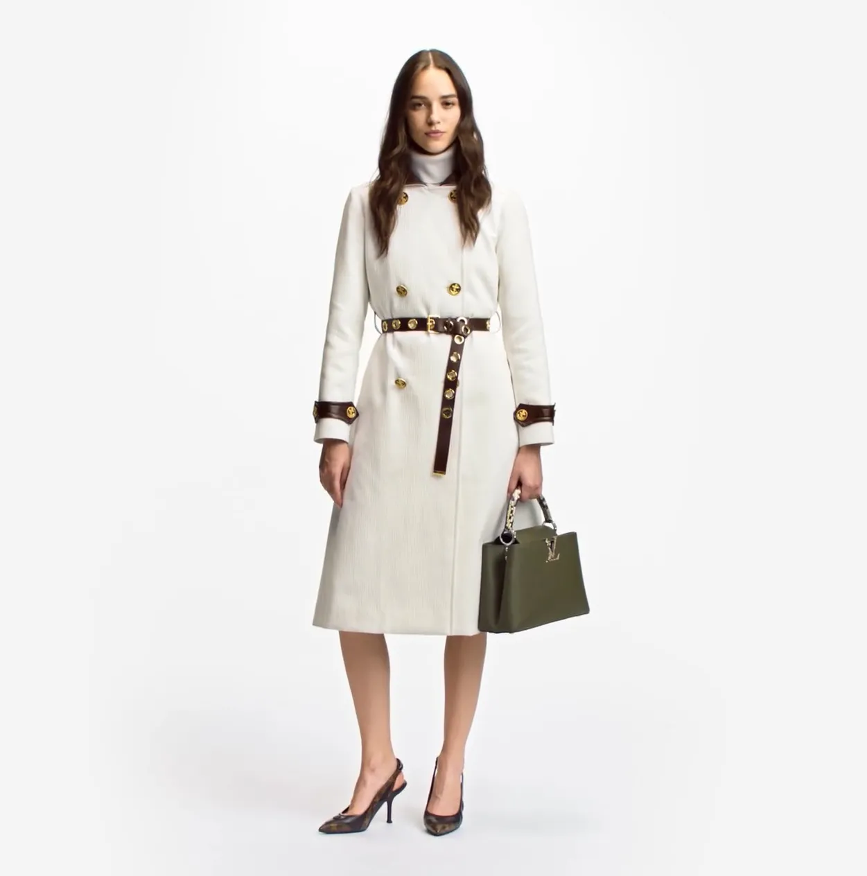 Rick owens shoes replica Bagsaaa Capucines MM Green N93799