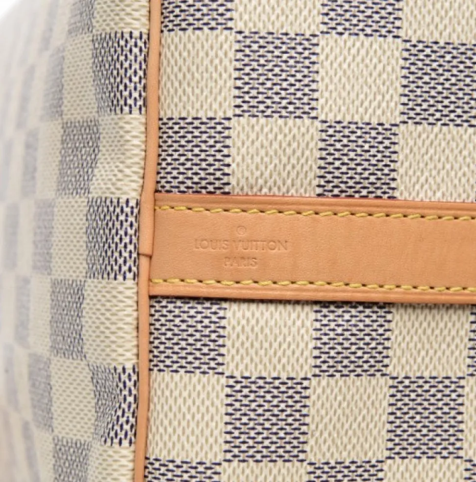 Replica rick owens shoes Bagsaaa Damier Azur Canvas Speedy Bandouliere 35 N41372