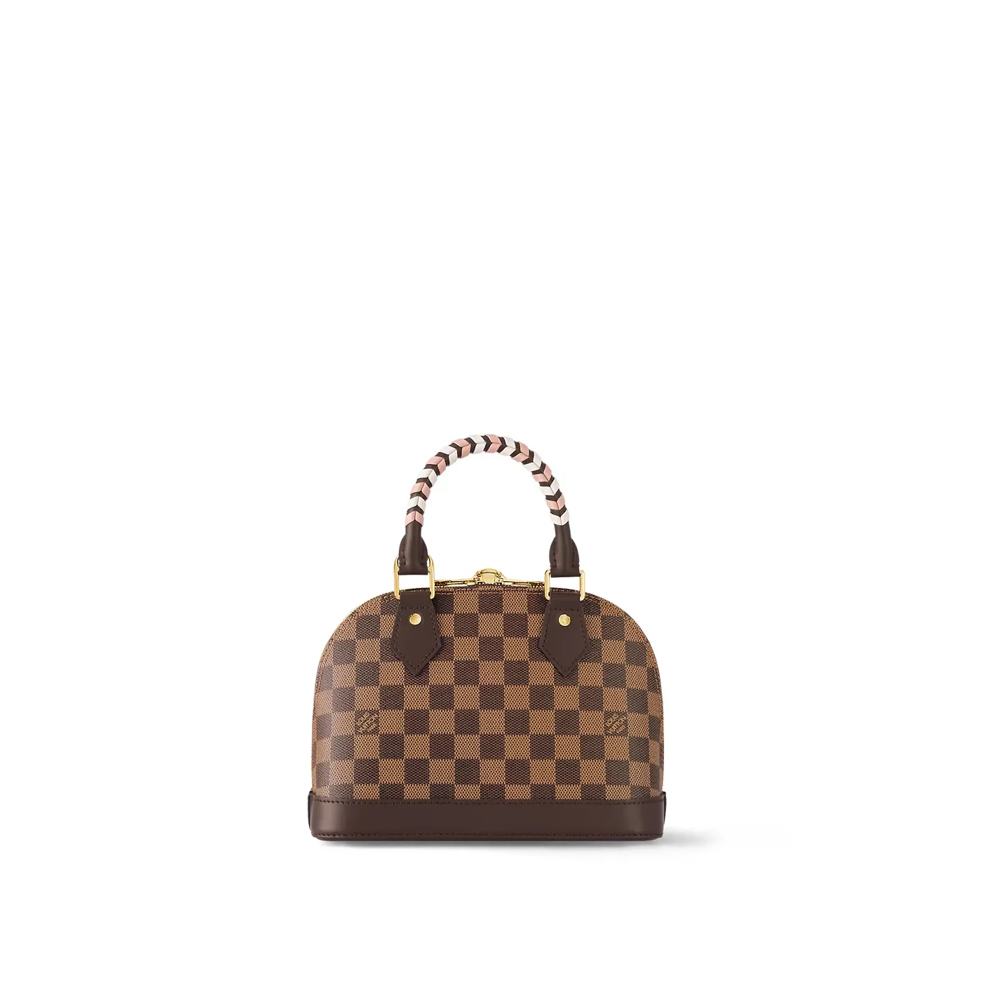 Lv shirt replica Bagsaaa Damier Ebene coated canvas N40447 Braided Alma BB