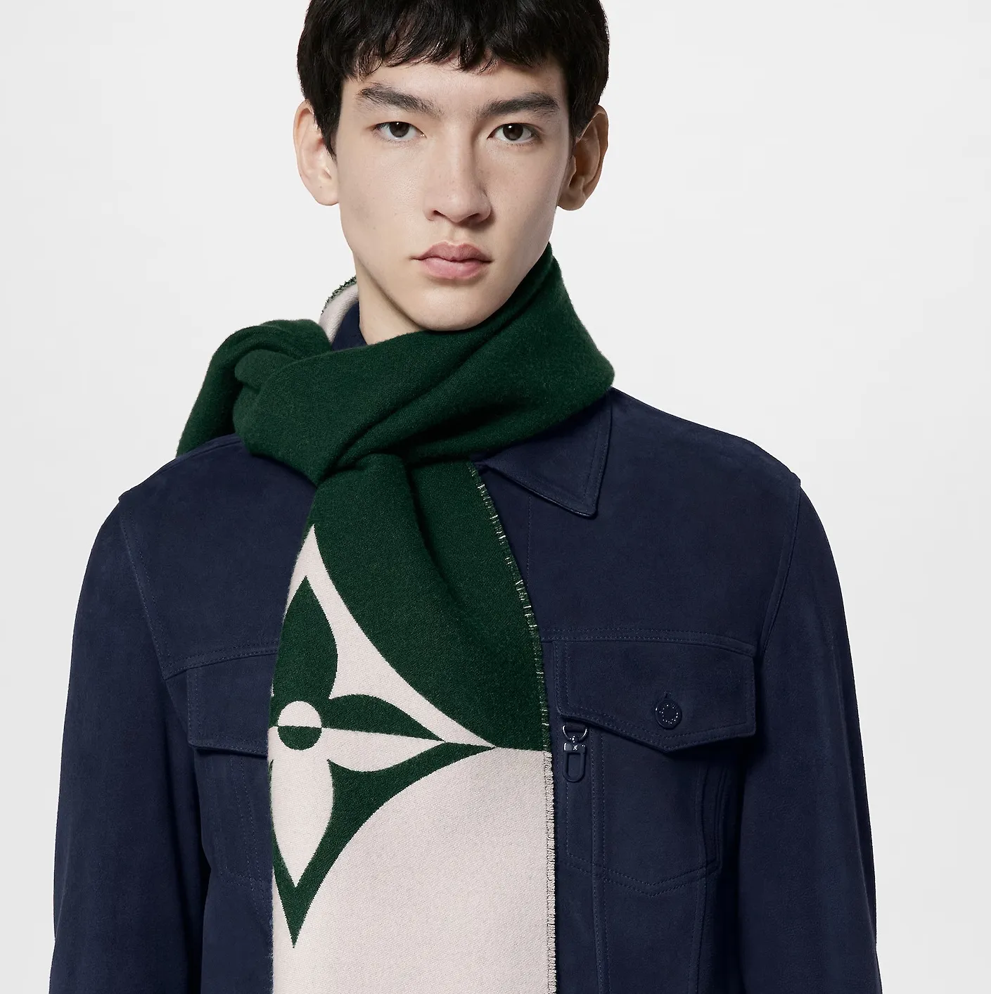 Ouis vuitton christian dior Bagsaaa Dark Green M79139 Graphic Dual Scarf
