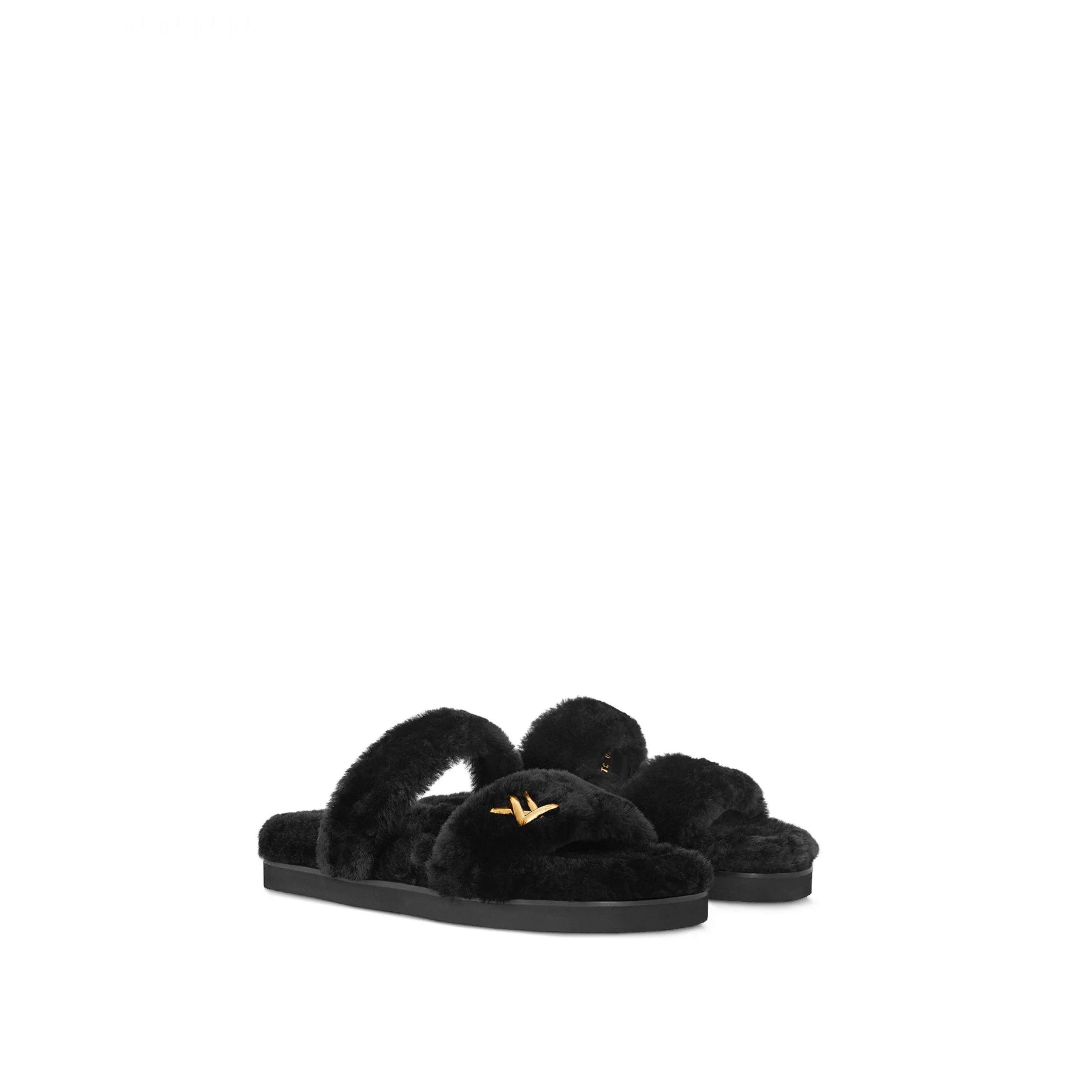 Best replica Bagsaaa Flight Mode LV Sunset Comfort Flat Mule Black 1AC716