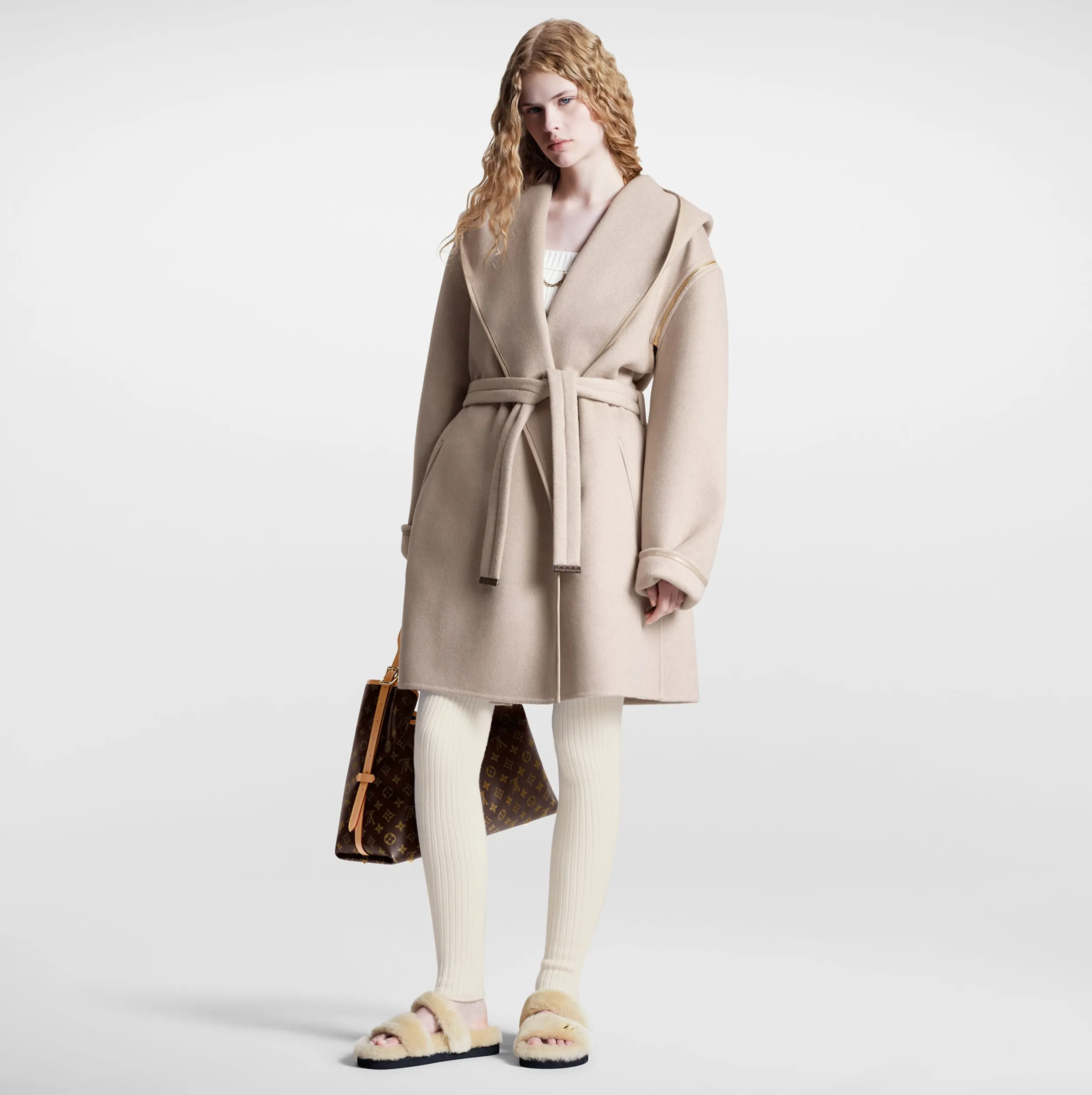 Rick owens shoes replica Bagsaaa Flight Mode LV Sunset Comfort Flat Mule Natural 1AC70R