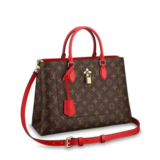 Replica bags lv Bagsaaa Flower Tote Black M43550 Red M43553
