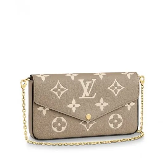 Bagsaaa Félicie Pochette Gray M69977 Black M80482