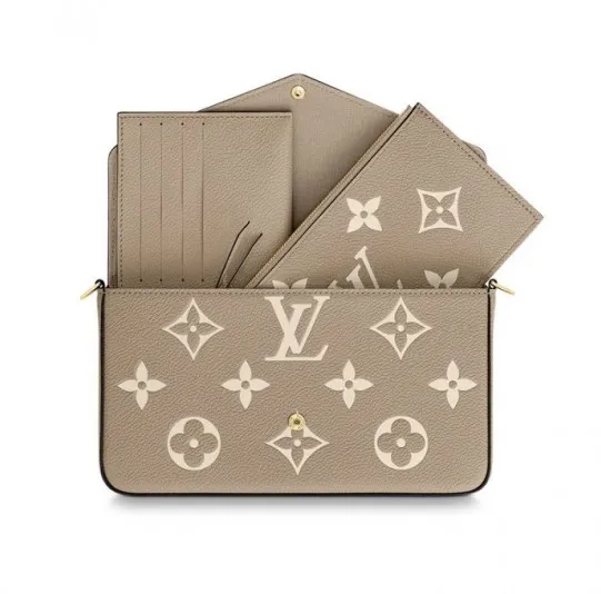 Ouis vuitton christian dior Bagsaaa Félicie Pochette Gray M69977 Black M80482
