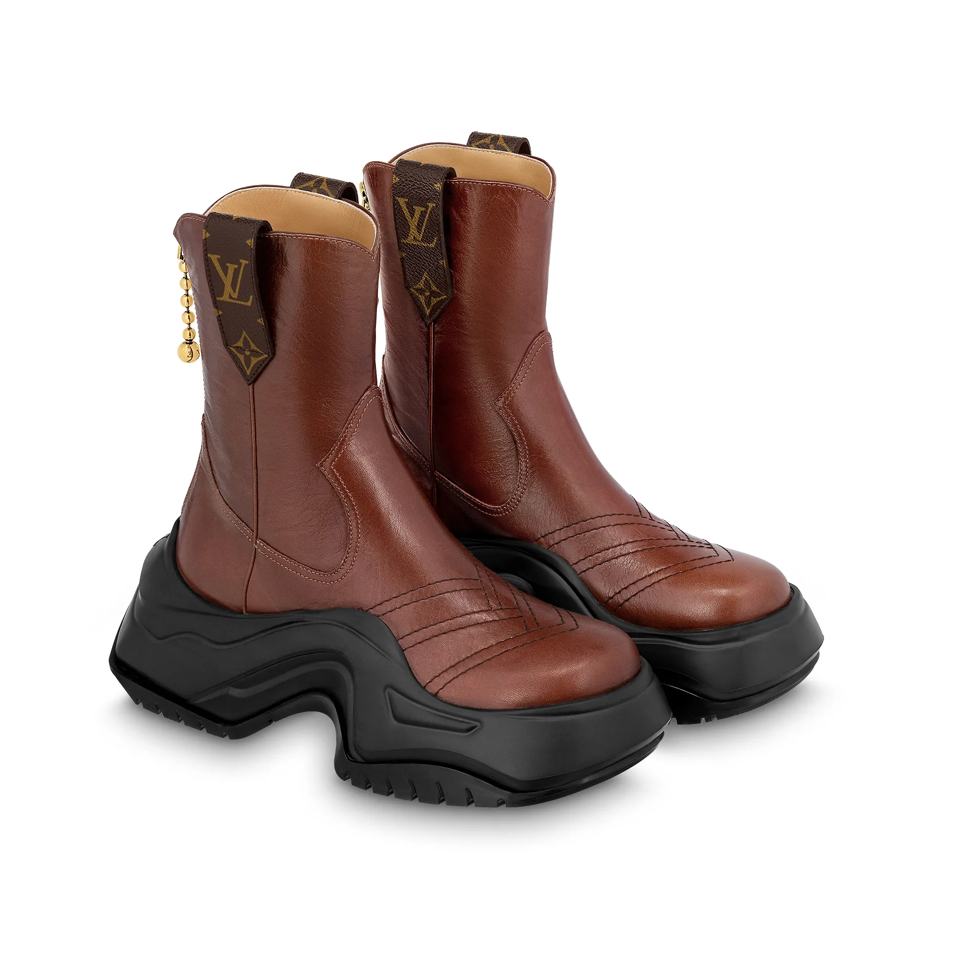 Best replica Bagsaaa LV Archlight 2.0 Platform Ankle Boot Brown 1ABHSQ