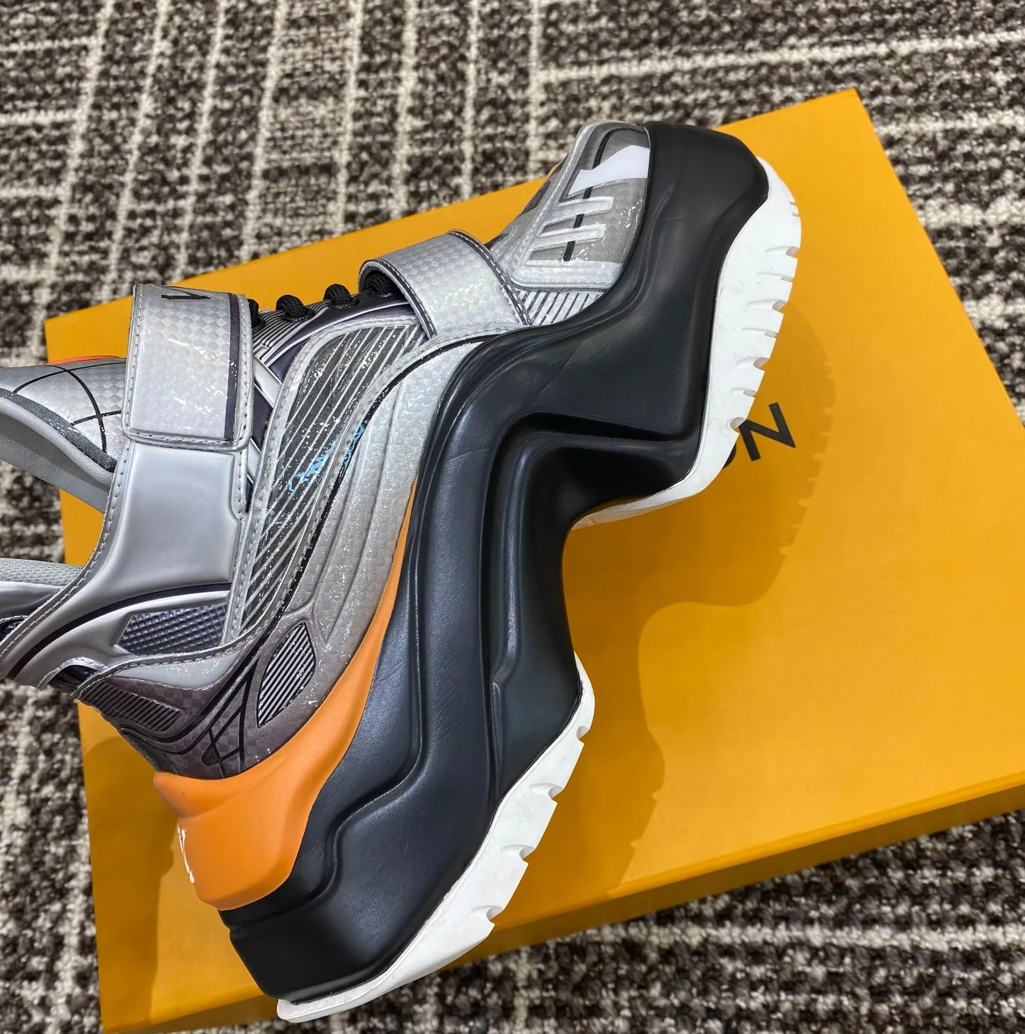 High quality replica bags Bagsaaa LV Archlight 2.0 Platform Sneaker Black Silver 1AB13F