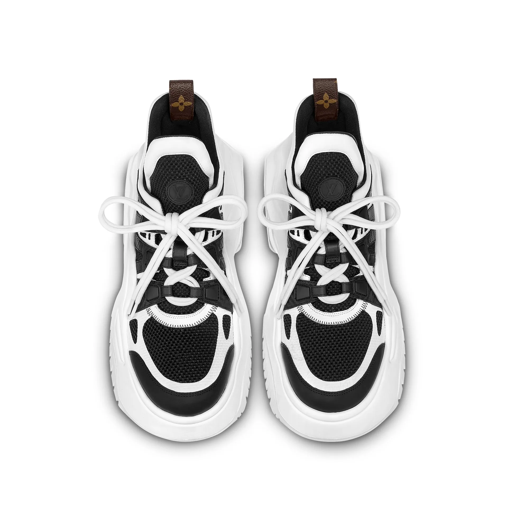 Replica shop Bagsaaa LV Archlight 2.0 Platform Sneaker Black White 1ABIMU