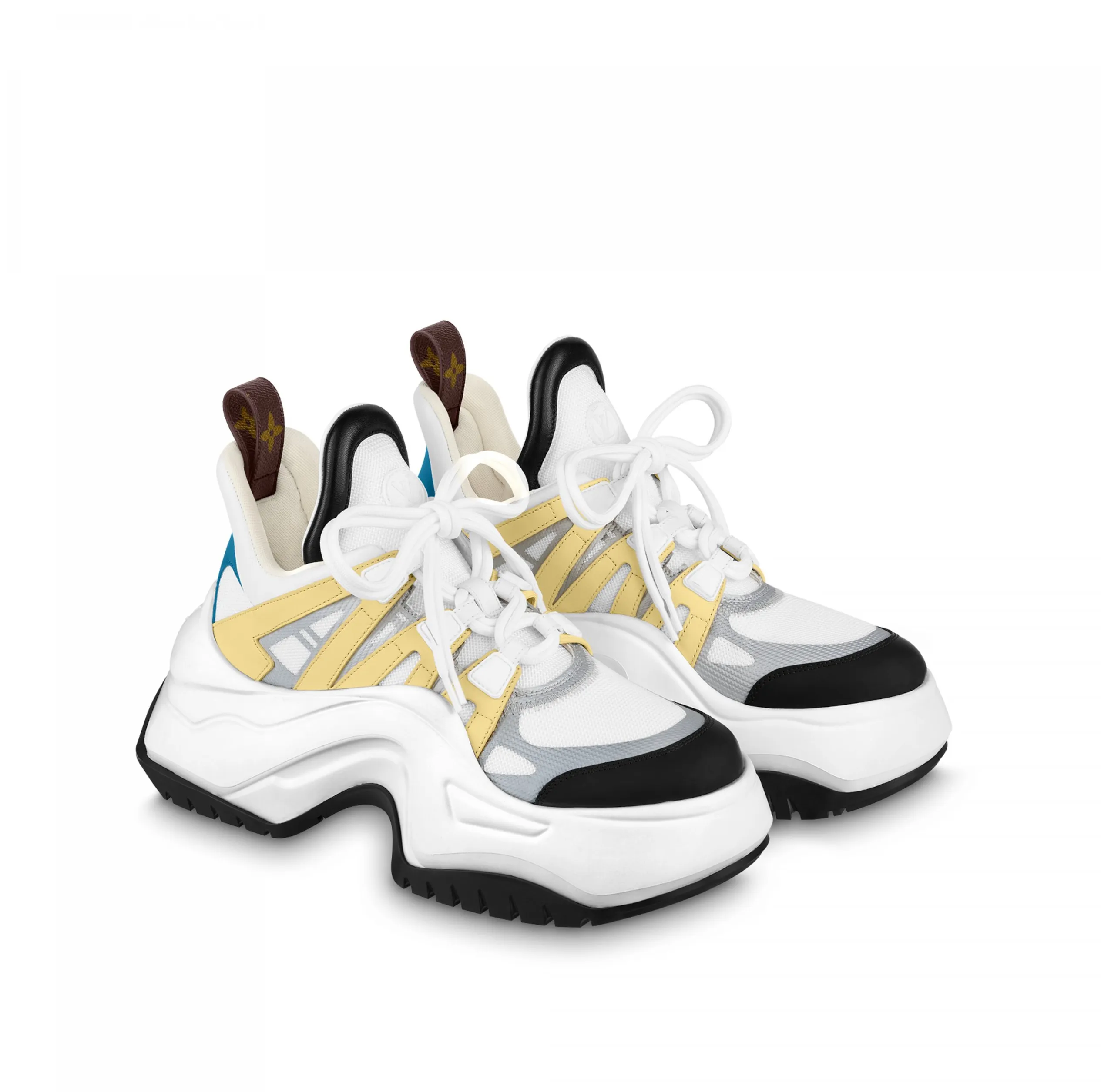 Shop for brands Bagsaaa LV Archlight 2.0 Platform Sneaker White Yellow 1ABIIE