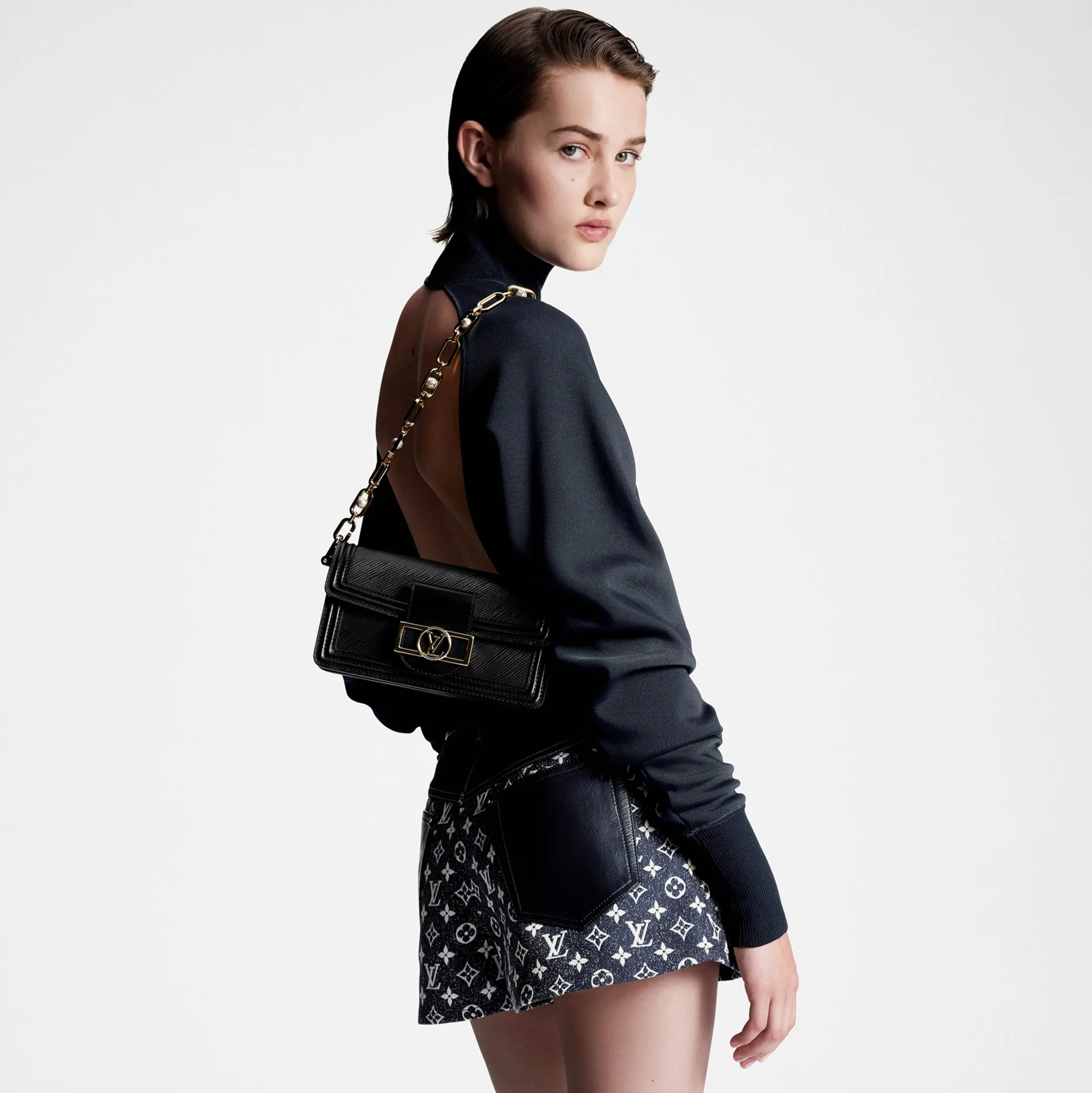 Replica miu miu Bagsaaa LV Night M23603 Dauphine East West Black
