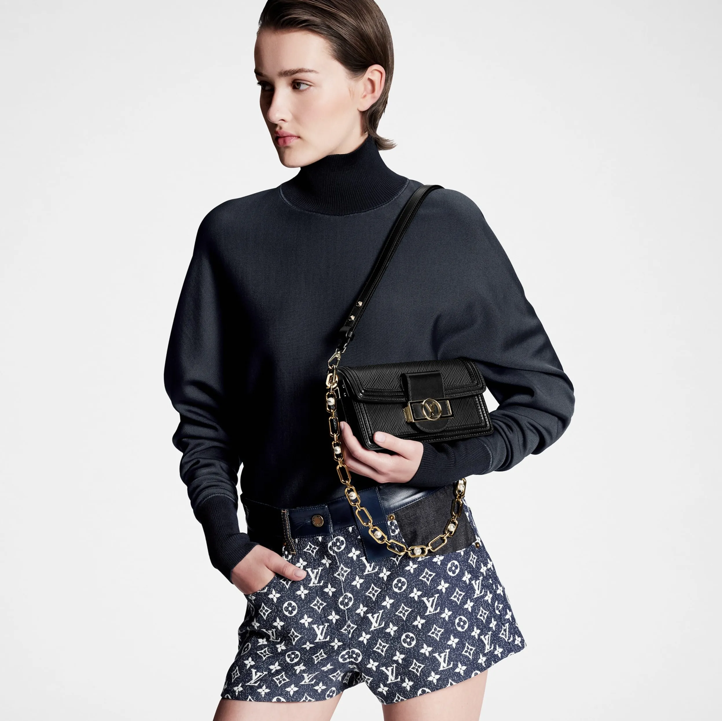 Replica miu miu Bagsaaa LV Night M23603 Dauphine East West Black
