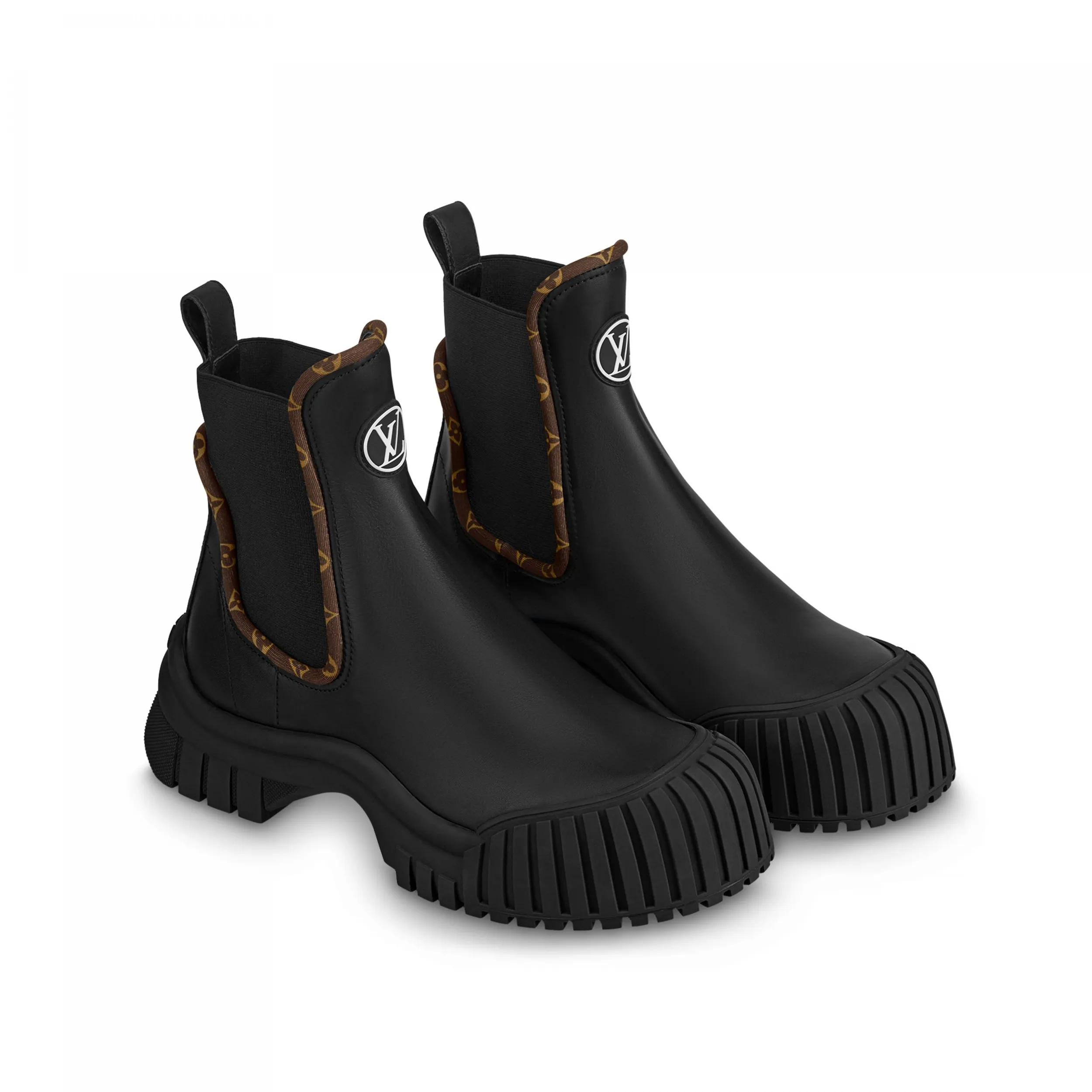 Rick owens shoes replica Bagsaaa LV Ruby Flat Ankle Boot Black 1AB0FK