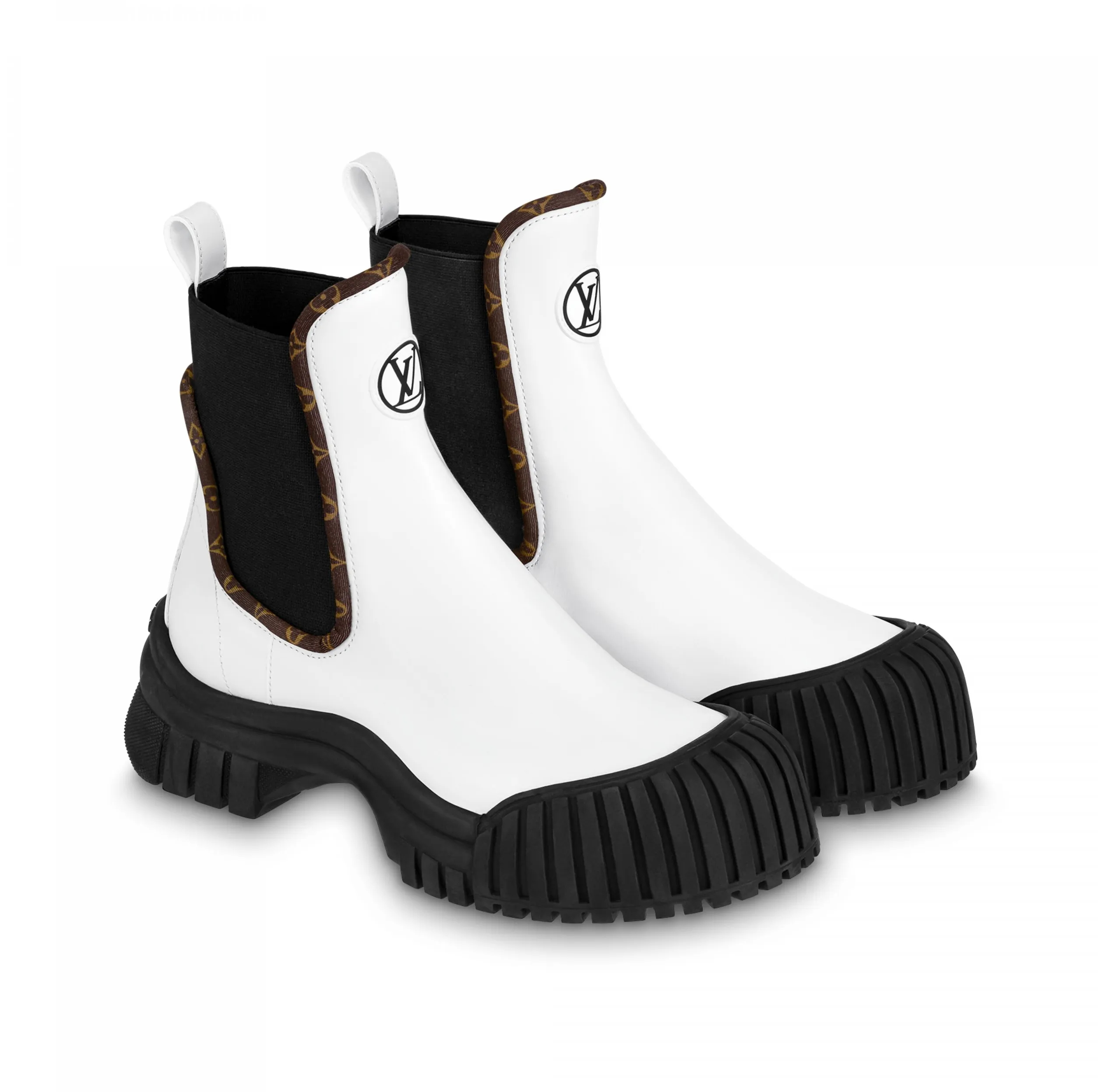 Top lv Bagsaaa LV Ruby Flat Ankle Boot White 1AB0FZ