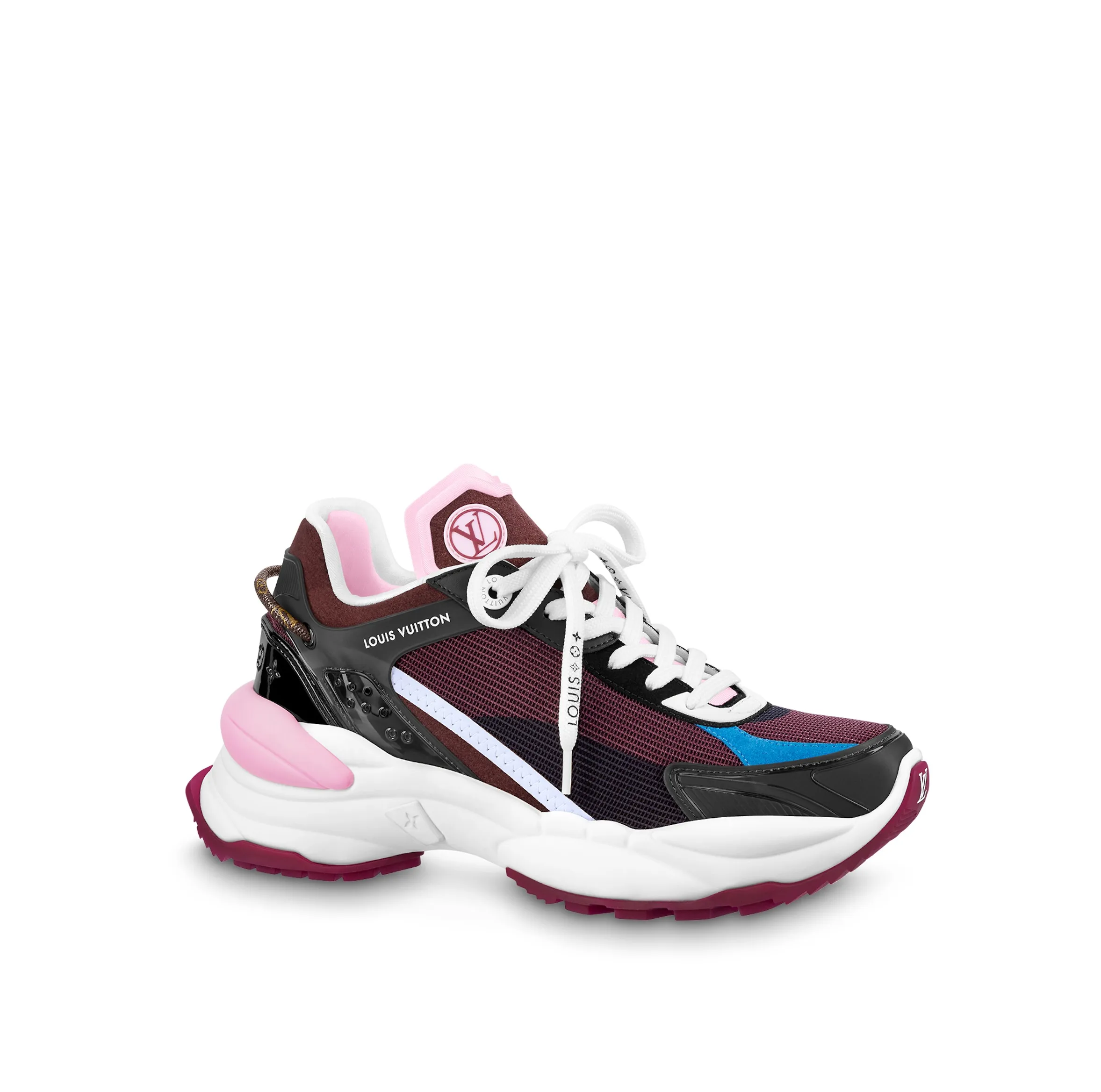 Bagsaaa LV Run 55 Sneaker Monogram Flower Bordeaux Red 1A9H59