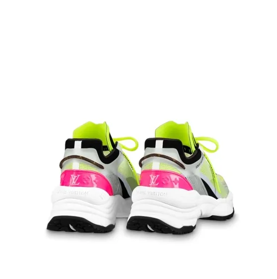Replica miu miu Bagsaaa LV Run 55 Sneaker Monogram Flower Bordeaux Yellow 1a9h4t