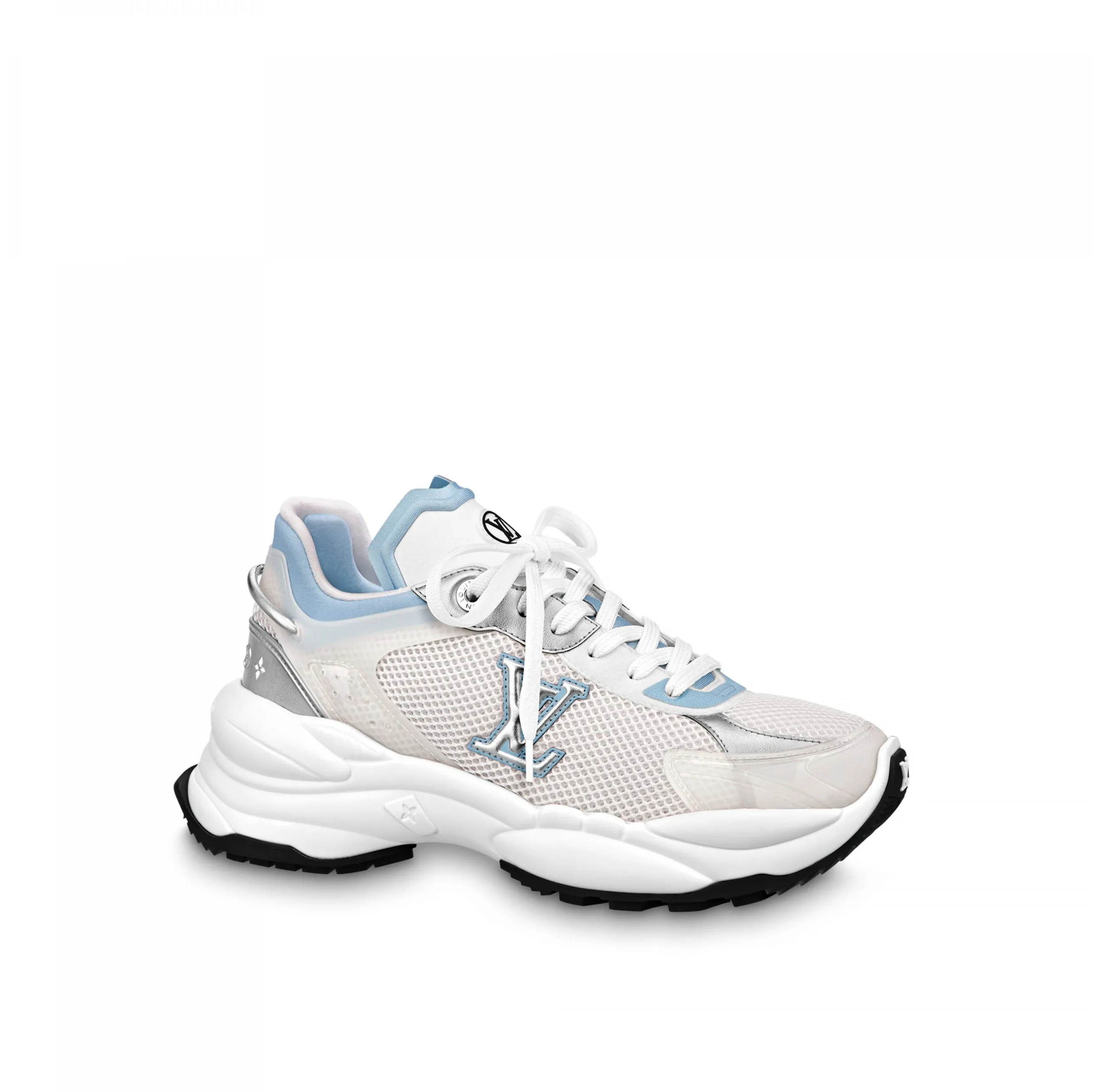 Bagsaaa LV Run 55 Sneaker Monogram Flowers Blue 1ABVIR
