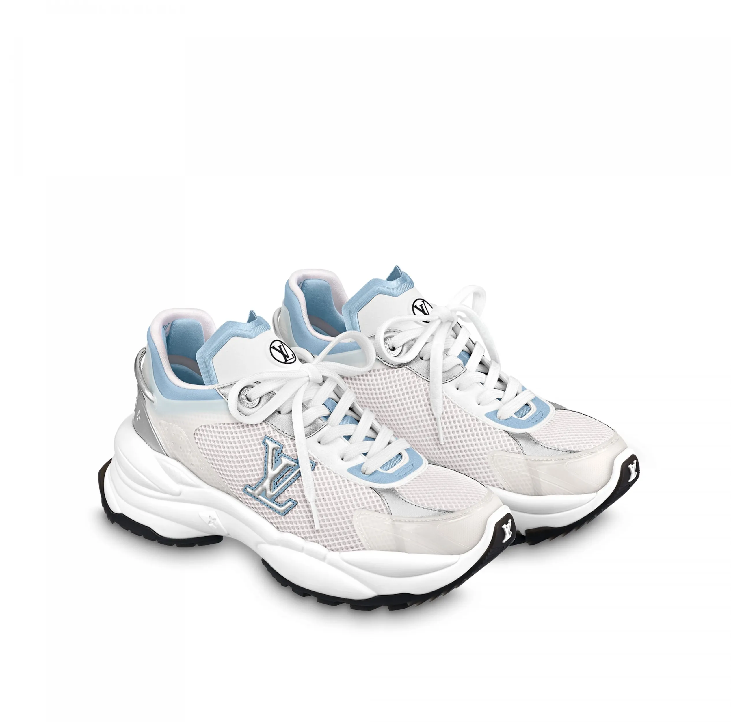 Store shopping Bagsaaa LV Run 55 Sneaker Monogram Flowers Blue 1ABVIR