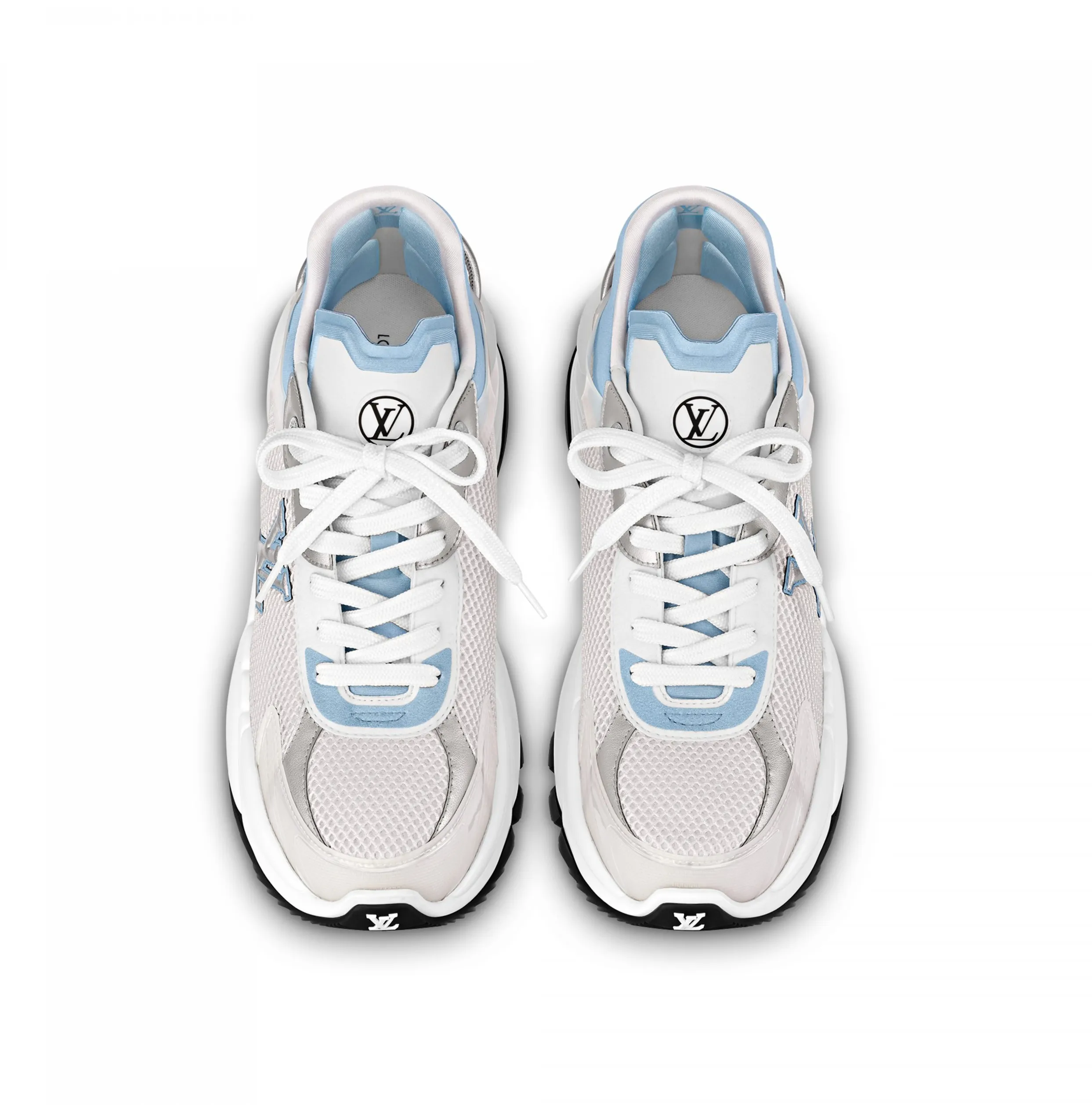 Store shopping Bagsaaa LV Run 55 Sneaker Monogram Flowers Blue 1ABVIR