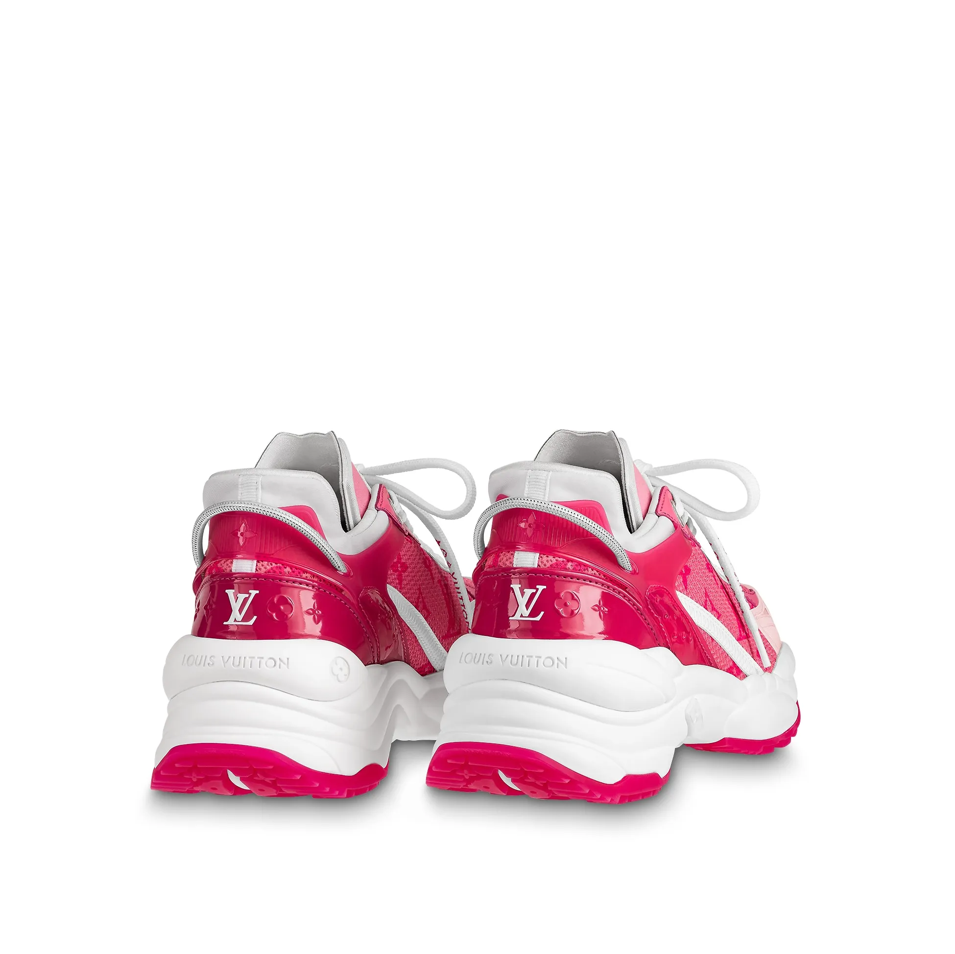 Replica chloe bag Bagsaaa LV Run 55 Sneaker Monogram Flowers Pink 1AB3C8
