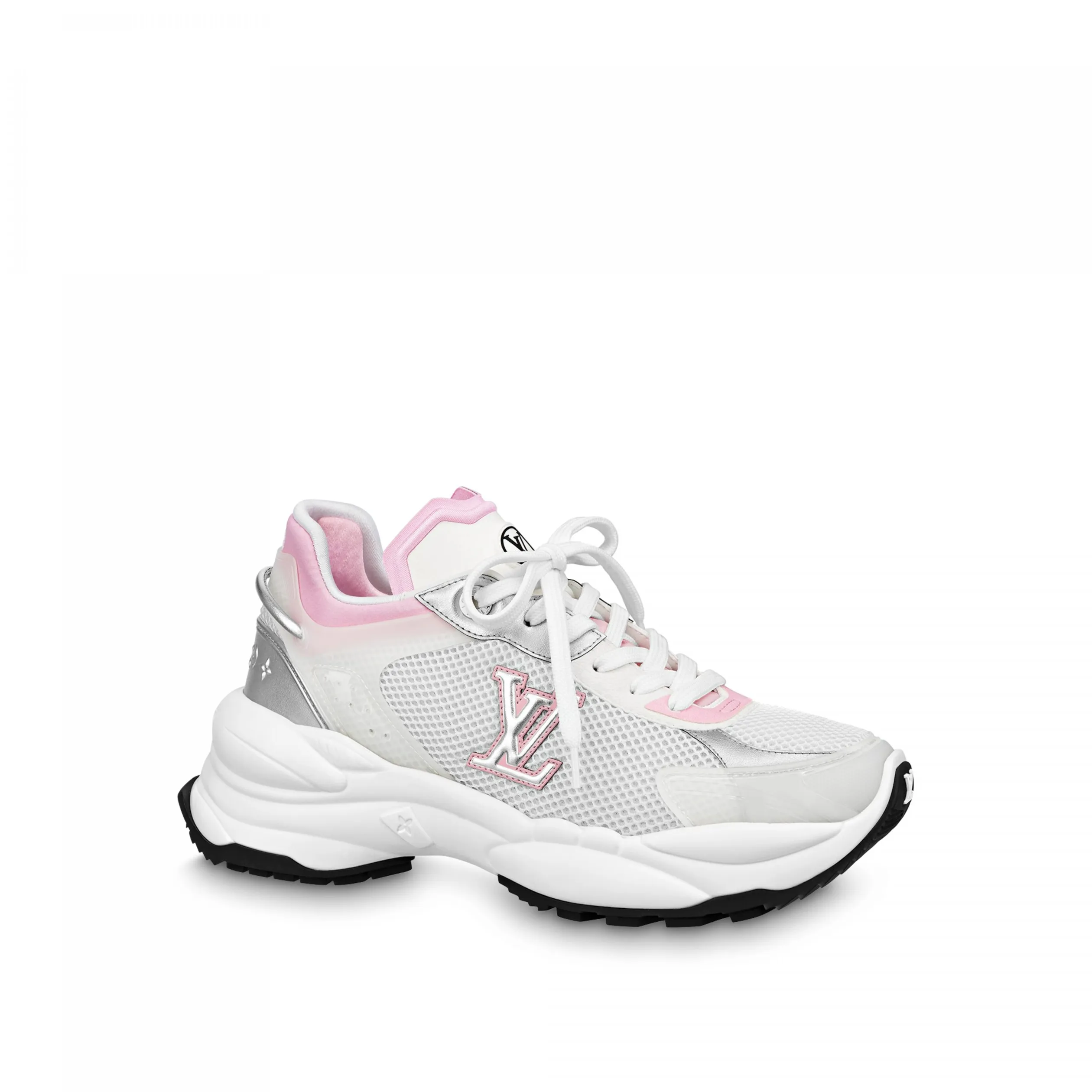 Bagsaaa LV Run 55 Sneaker Monogram Flowers Pink 1ABVI3