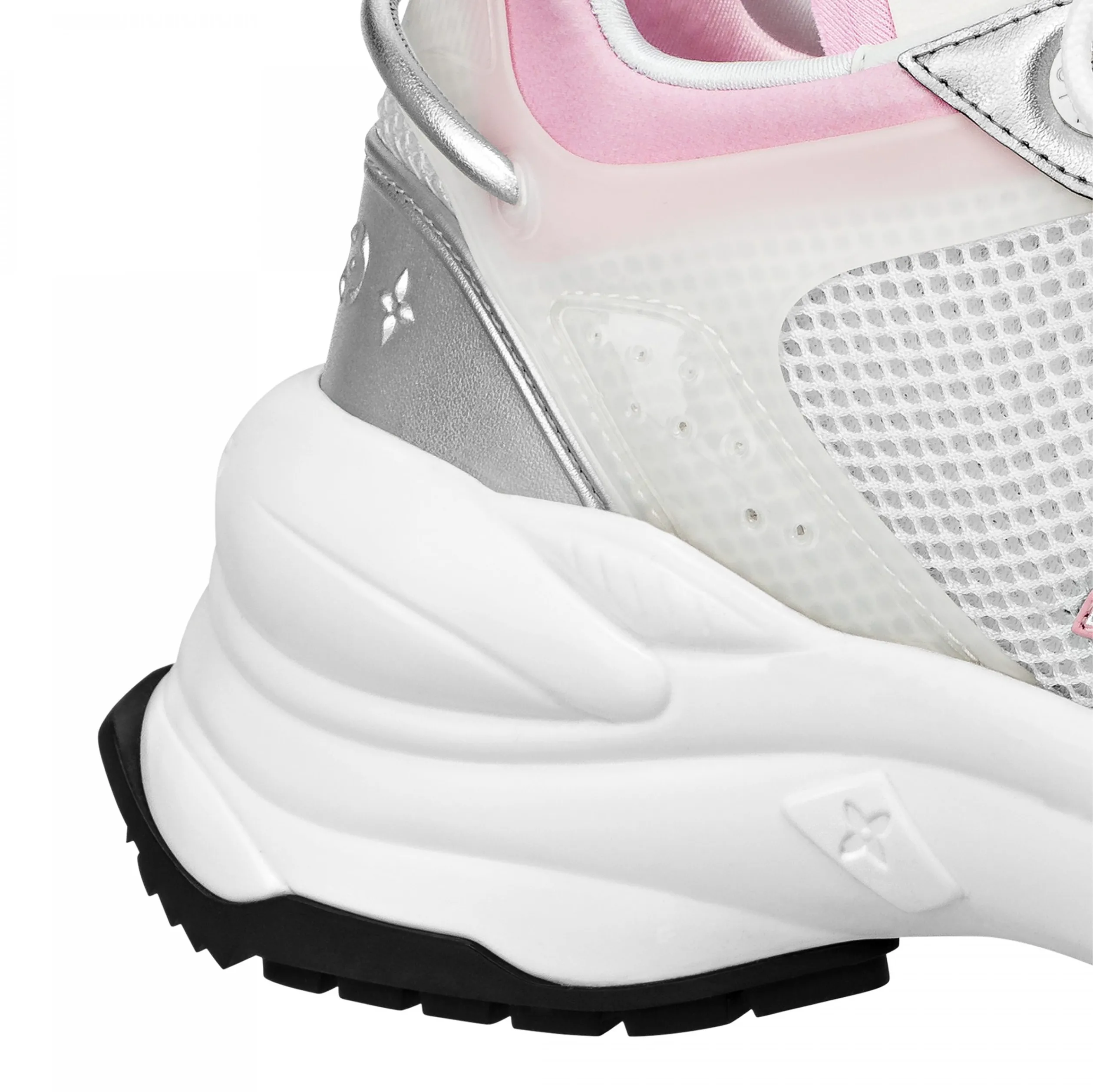 Original chanel store Bagsaaa LV Run 55 Sneaker Monogram Flowers Pink 1ABVI3