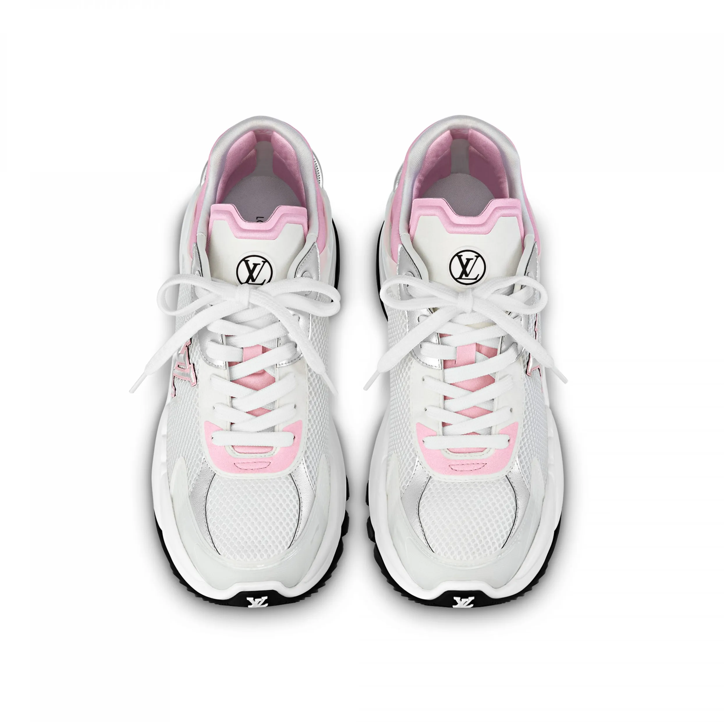 Original chanel store Bagsaaa LV Run 55 Sneaker Monogram Flowers Pink 1ABVI3