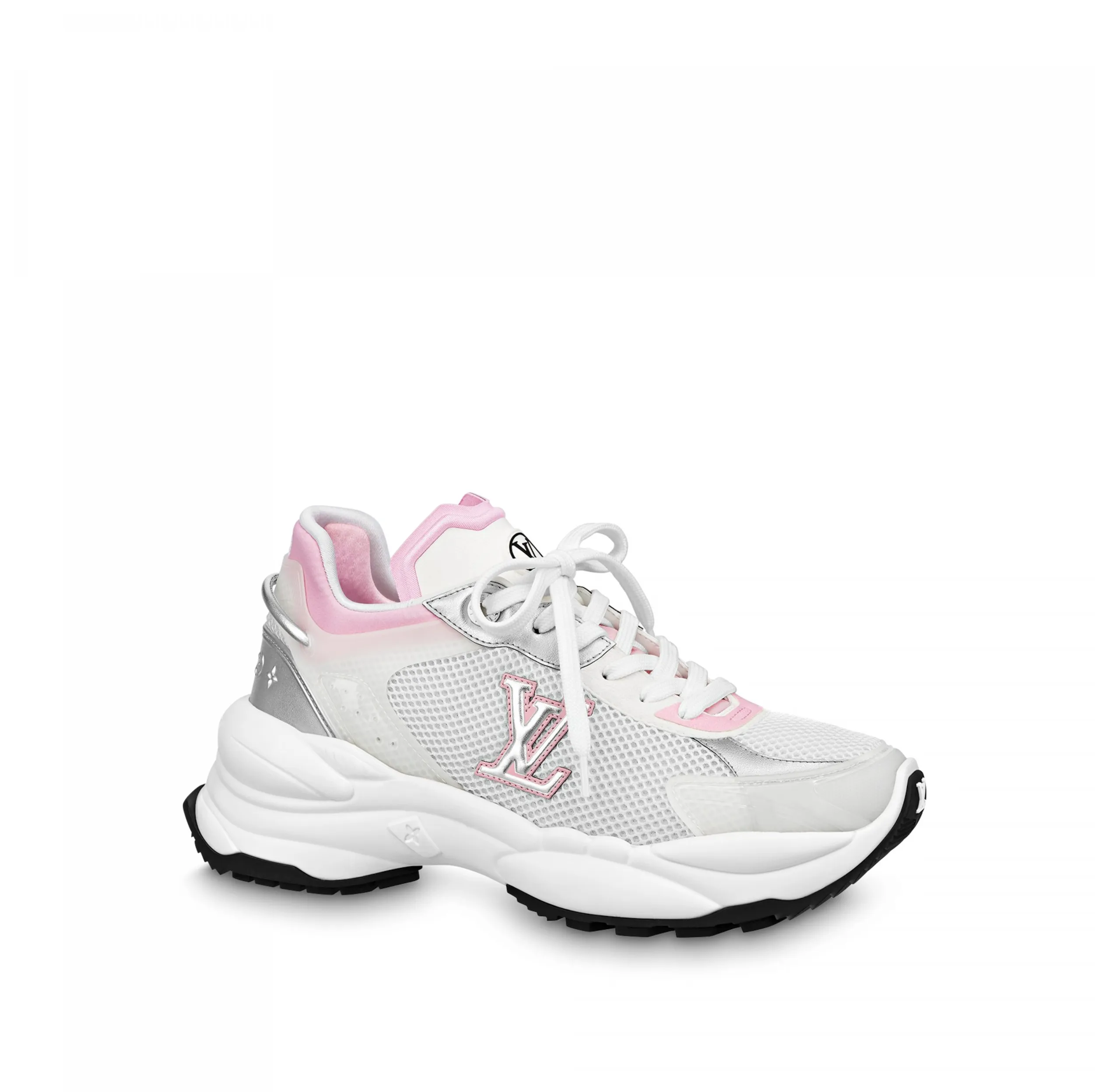 Bagsaaa LV Run 55 Sneaker Monogram Flowers Pink 1ABVI8
