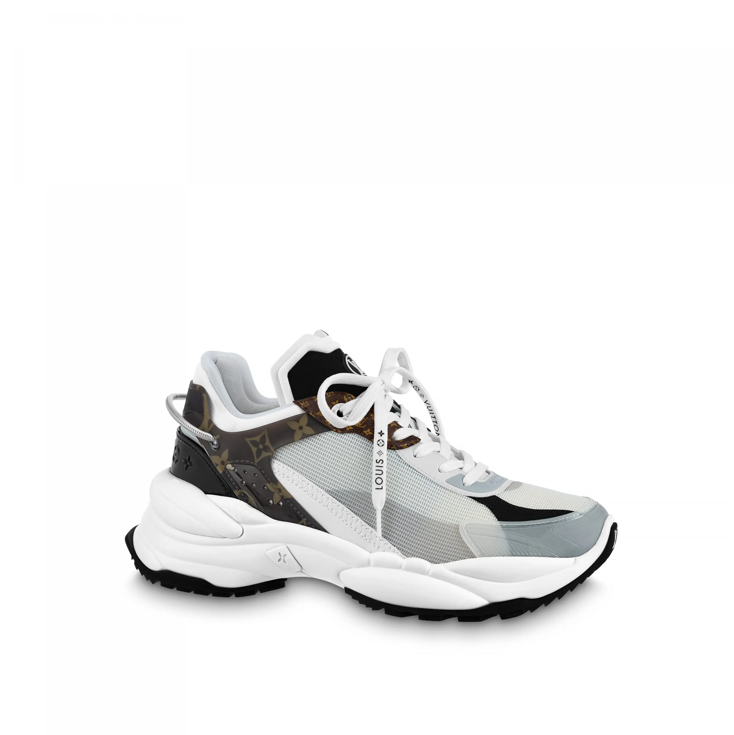 Bagsaaa LV Run 55 Sneaker Monogram Flowers White 1AASDF