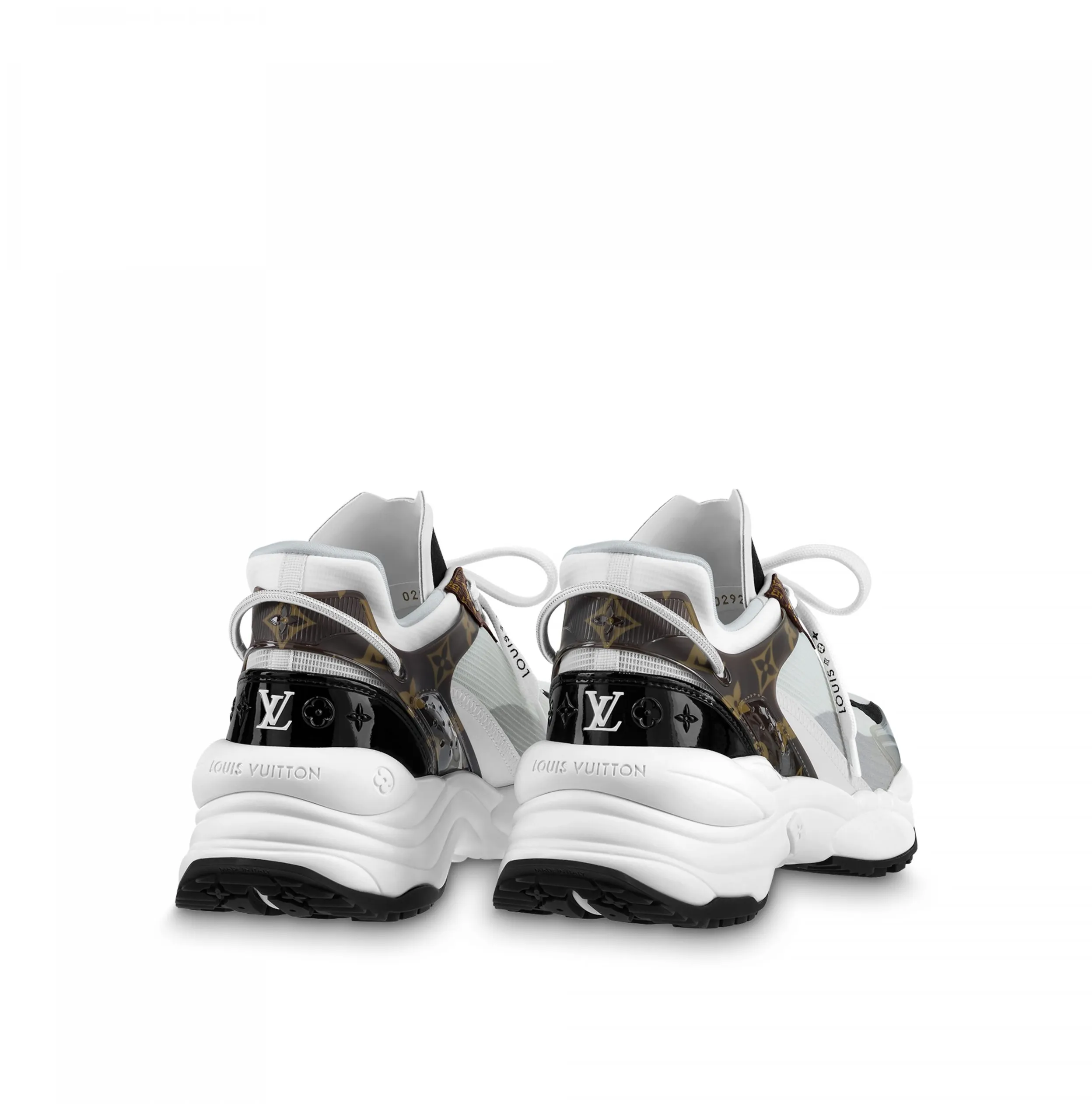 Lv shirt replica Bagsaaa LV Run 55 Sneaker Monogram Flowers White 1AASDF