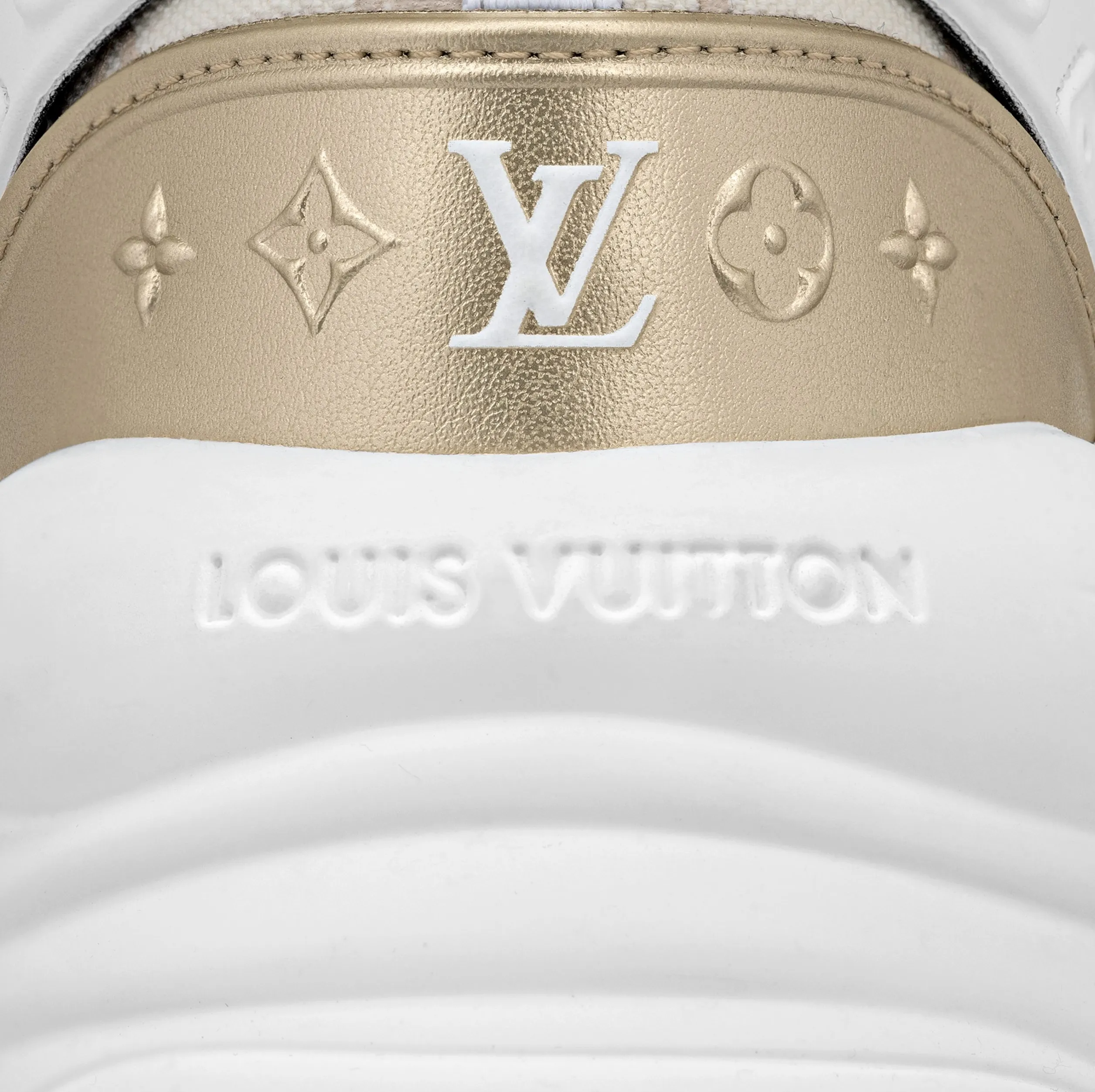 Replica rick owens shoes Bagsaaa LV Run 55 Sneaker Monogram denim Beige 1ABHR7