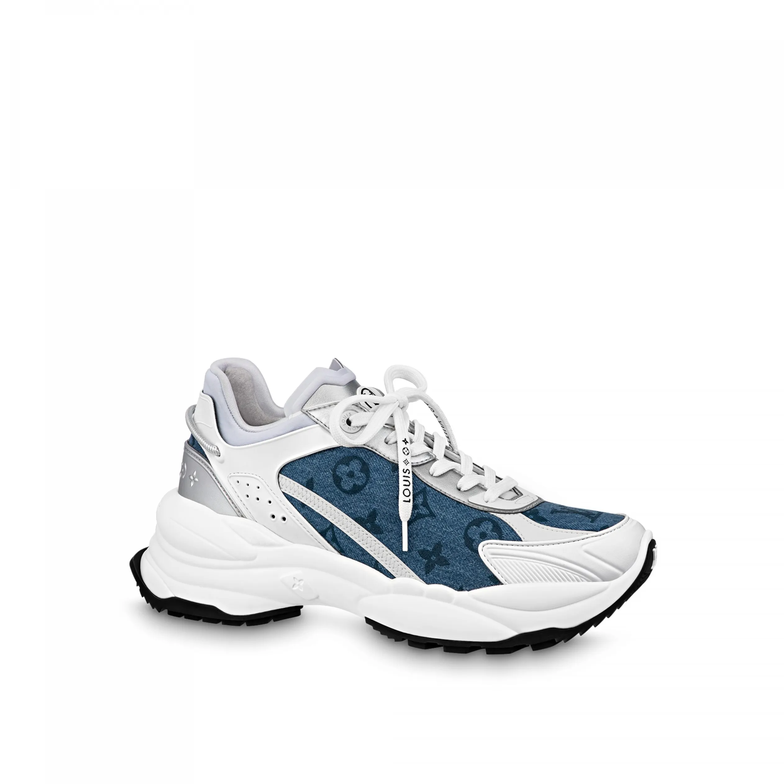 Bagsaaa LV Run 55 Sneaker Monogram denim Blue 1ABHQR