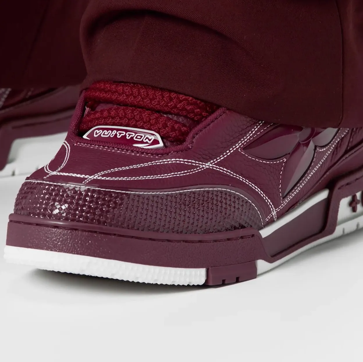 Mcqueen menswear Bagsaaa LV Skate Sneaker Bordeaux Red 1ABZ6N