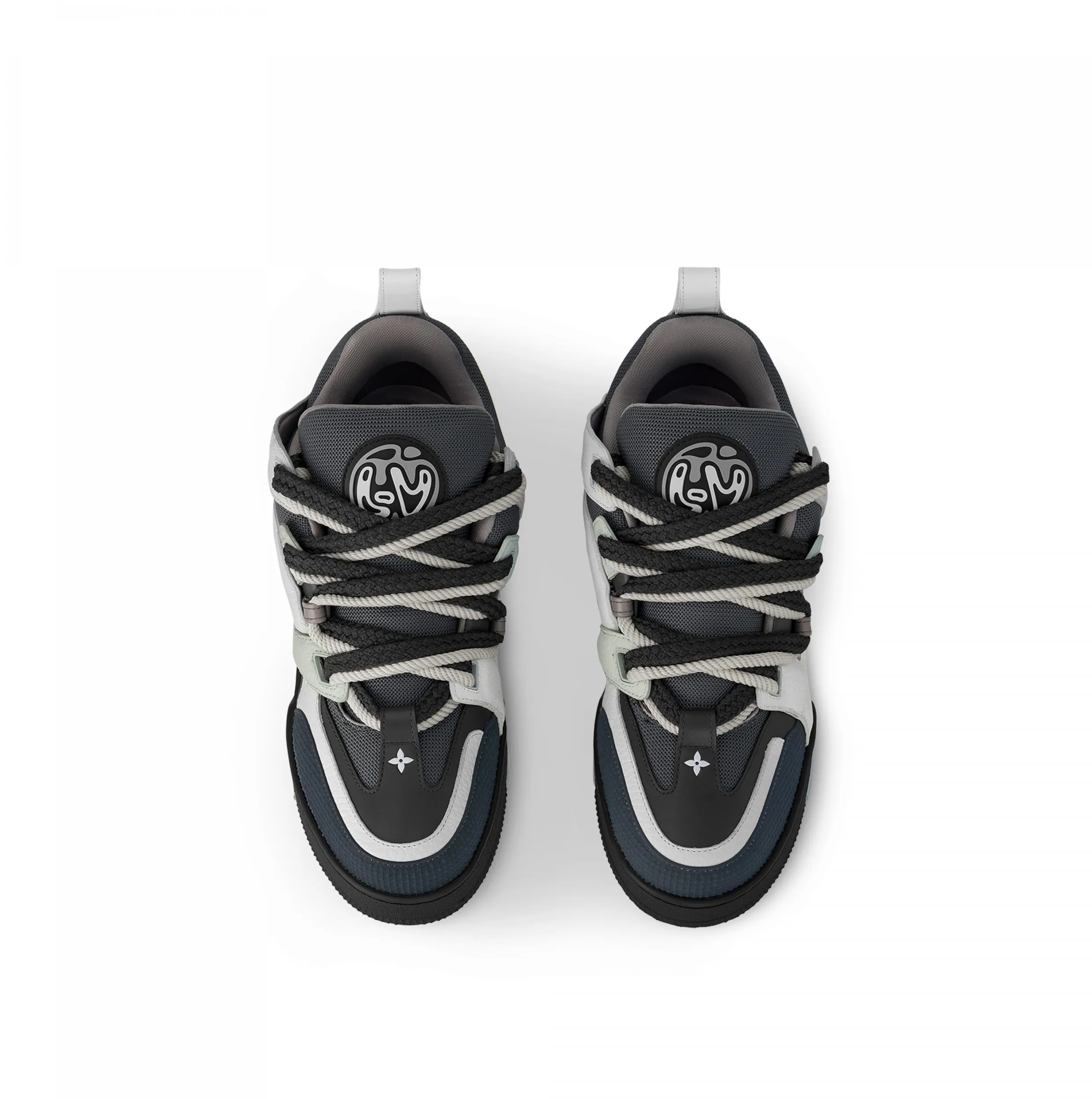 Replica ysl bag Bagsaaa LV Skate Sneaker Monogram Flowers Anthracite Grey 1ABZ4D
