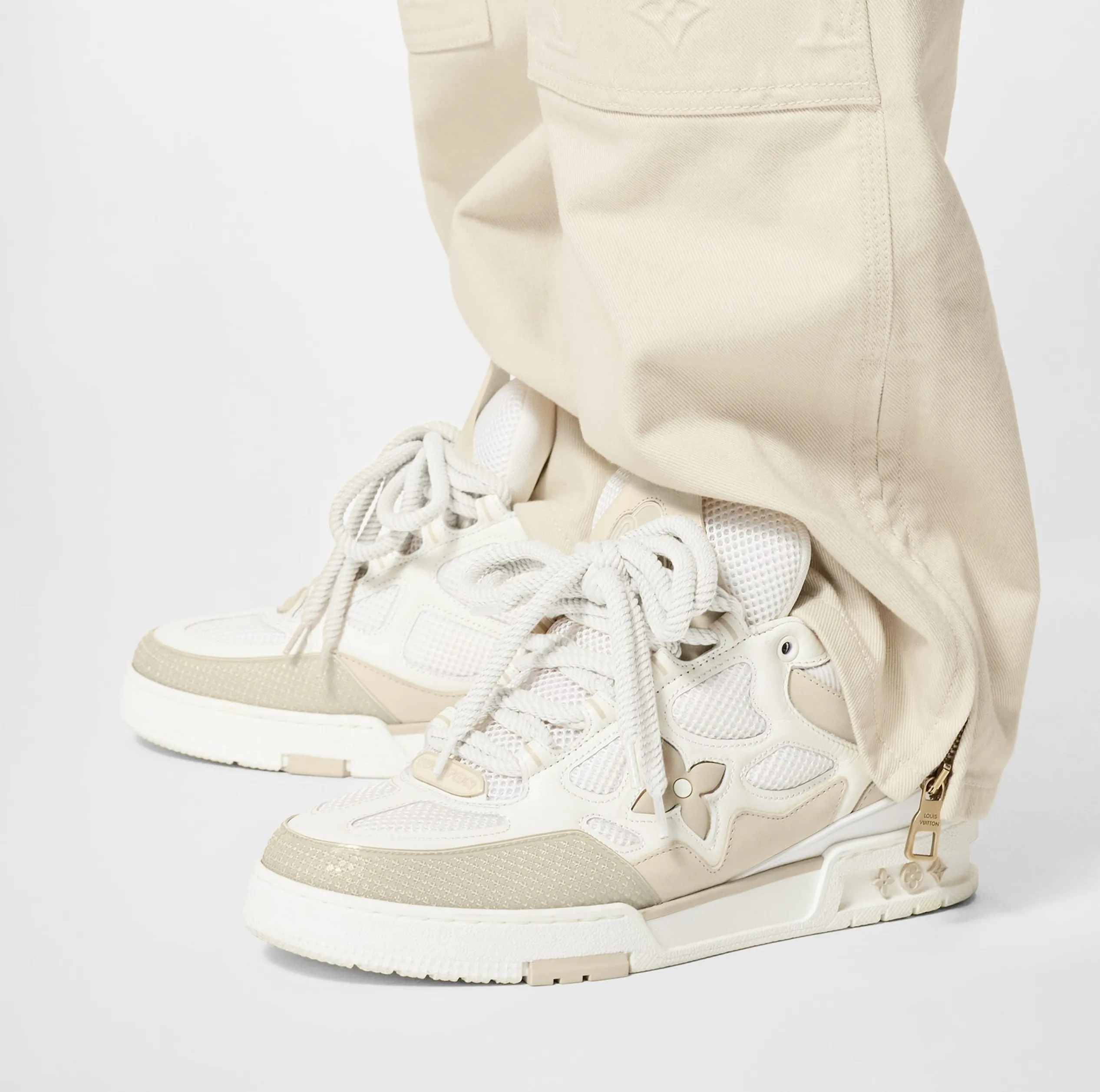 Top lv Bagsaaa LV Skate Sneaker Since 54 Monogram Flowers Beige 1AARQG