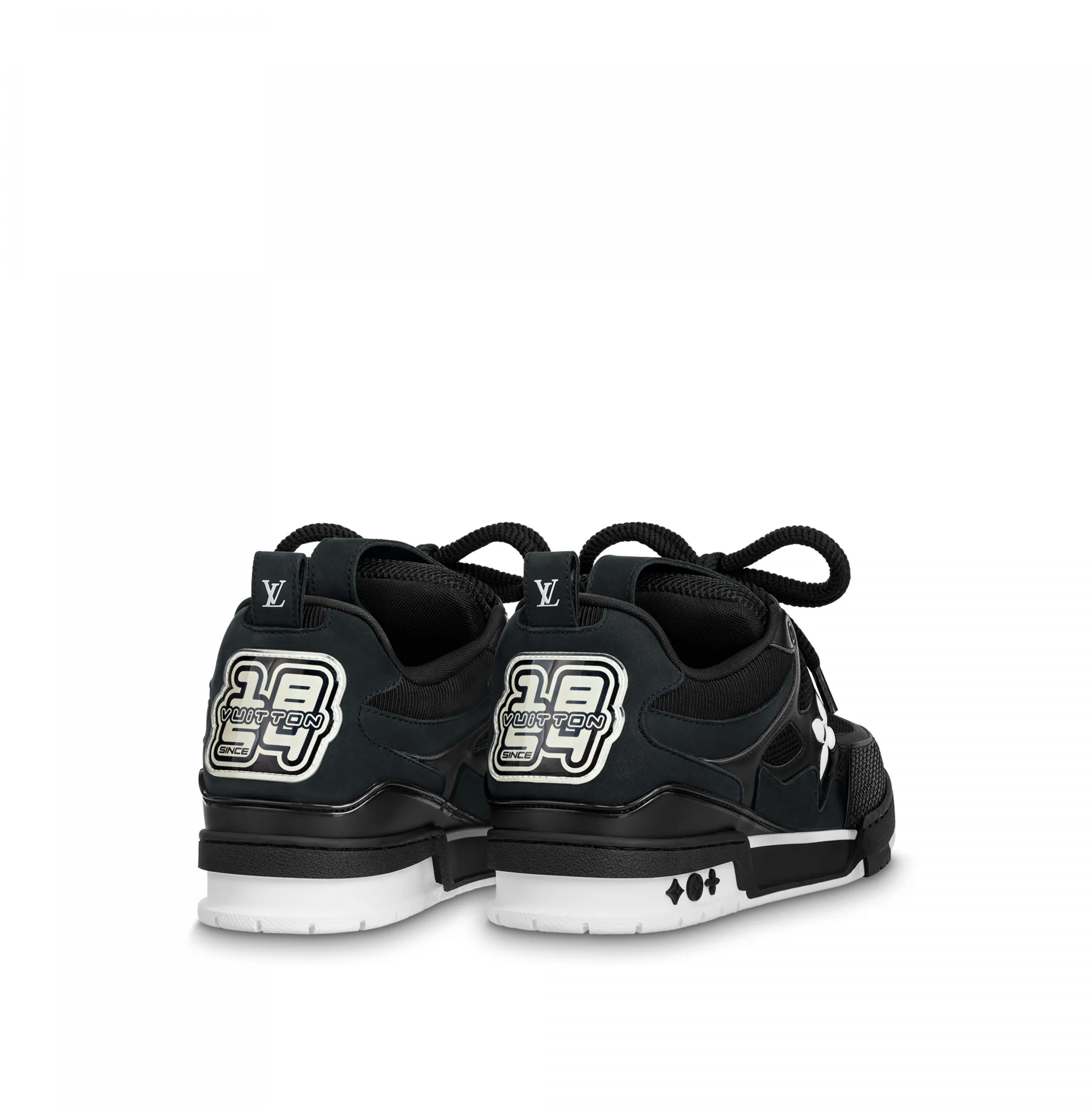 Lv shoes replica Bagsaaa LV Skate Sneaker Since 54 Monogram Flowers Black 1AARR0