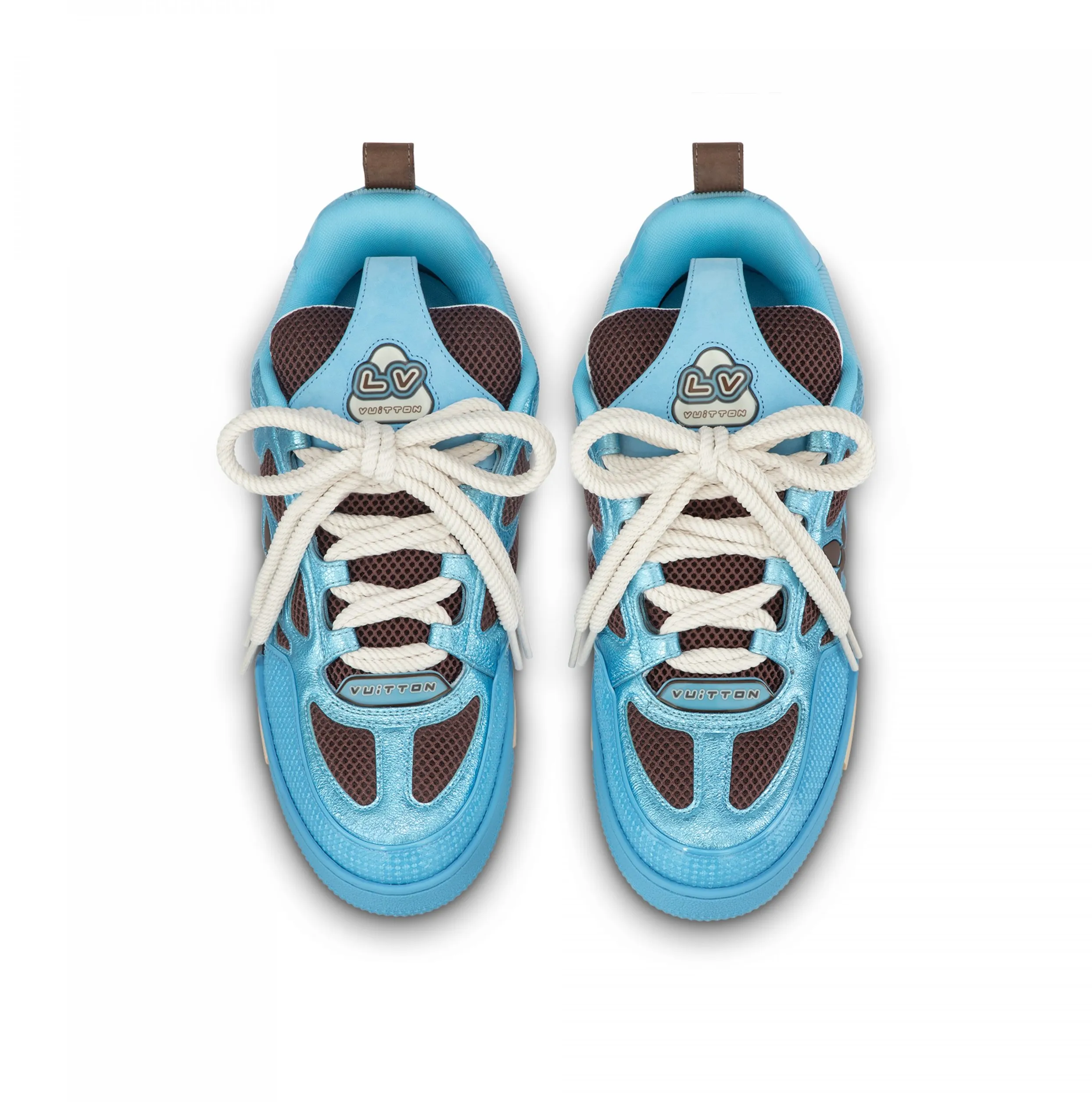 Ralph lauren polo replica Bagsaaa LV Skate Sneaker Since 54 Monogram Flowers Blue 1ABMIC