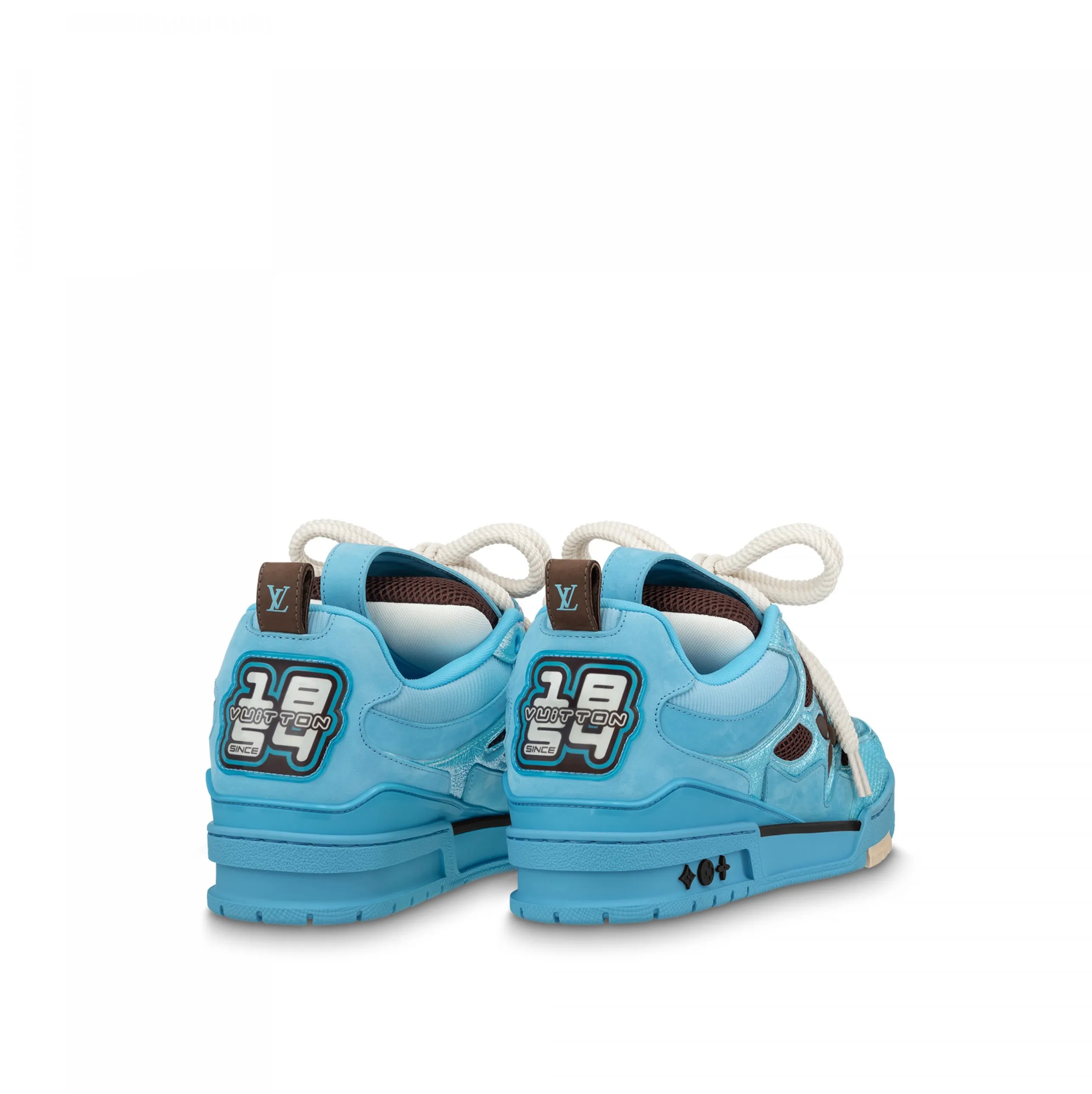 Ralph lauren polo replica Bagsaaa LV Skate Sneaker Since 54 Monogram Flowers Blue 1ABMIC