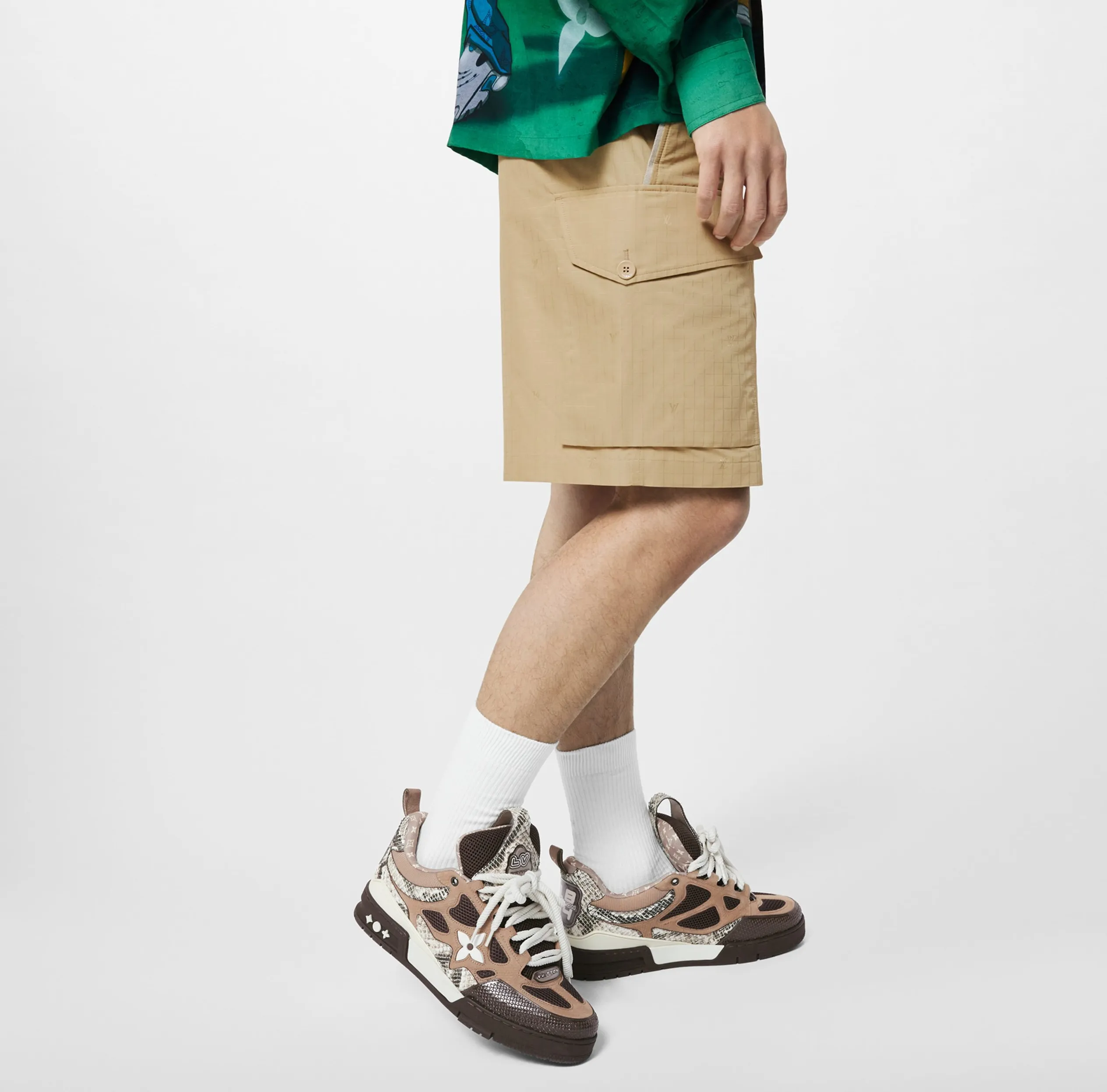 Shop for brands Bagsaaa LV Skate Sneaker Since 54 Monogram Flowers Brown 1ABMG1